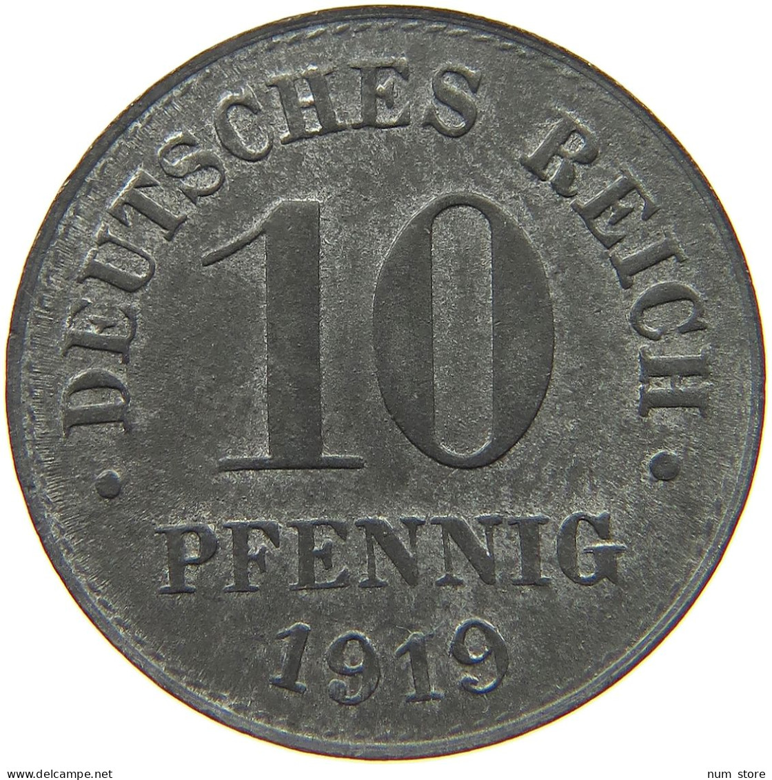 DEUTSCHES REICH 10 PFENNIG 1919  #c084 0861 - 10 Renten- & 10 Reichspfennig