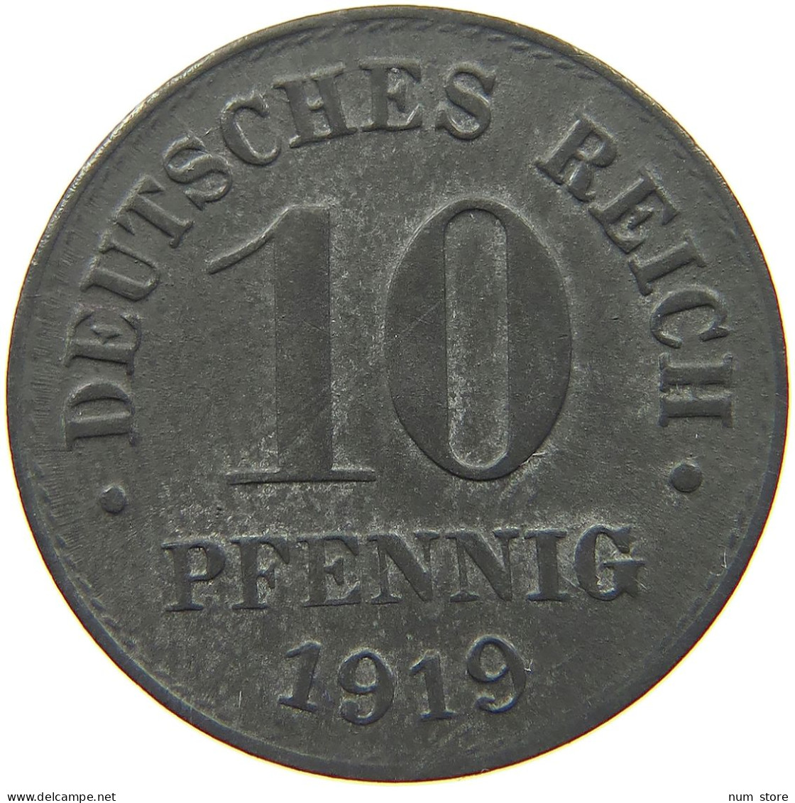 DEUTSCHES REICH 10 PFENNIG 1919  #c084 0849 - 10 Rentenpfennig & 10 Reichspfennig