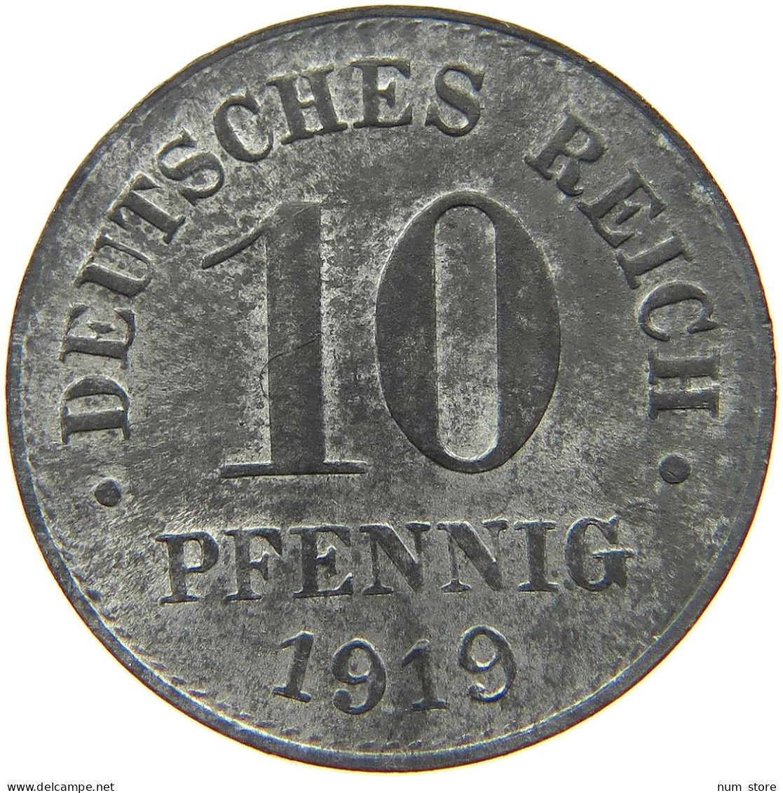 DEUTSCHES REICH 10 PFENNIG 1919  #c084 0855 - 10 Renten- & 10 Reichspfennig
