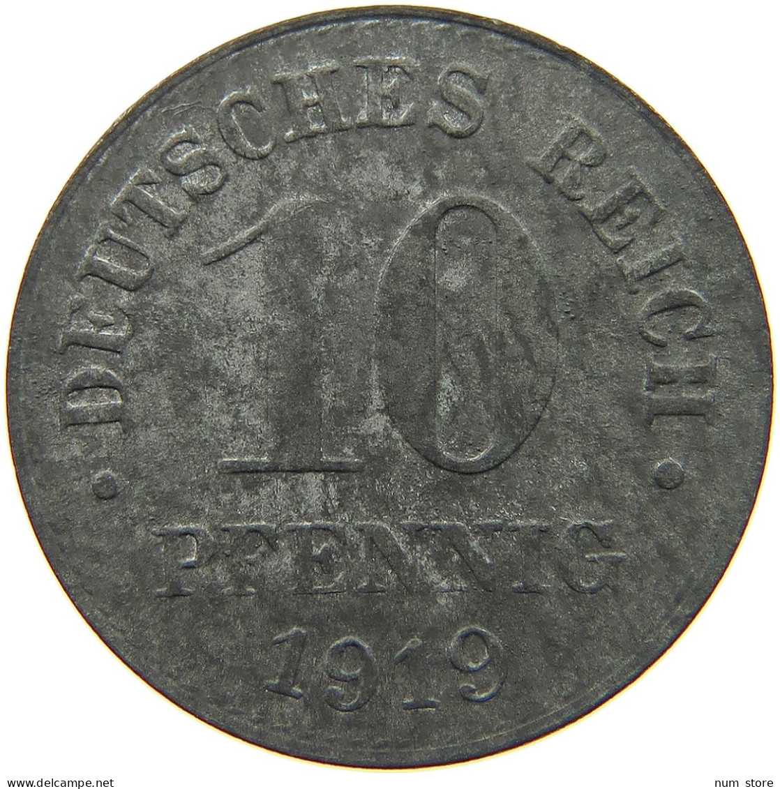 DEUTSCHES REICH 10 PFENNIG 1919  #c084 0851 - 10 Rentenpfennig & 10 Reichspfennig