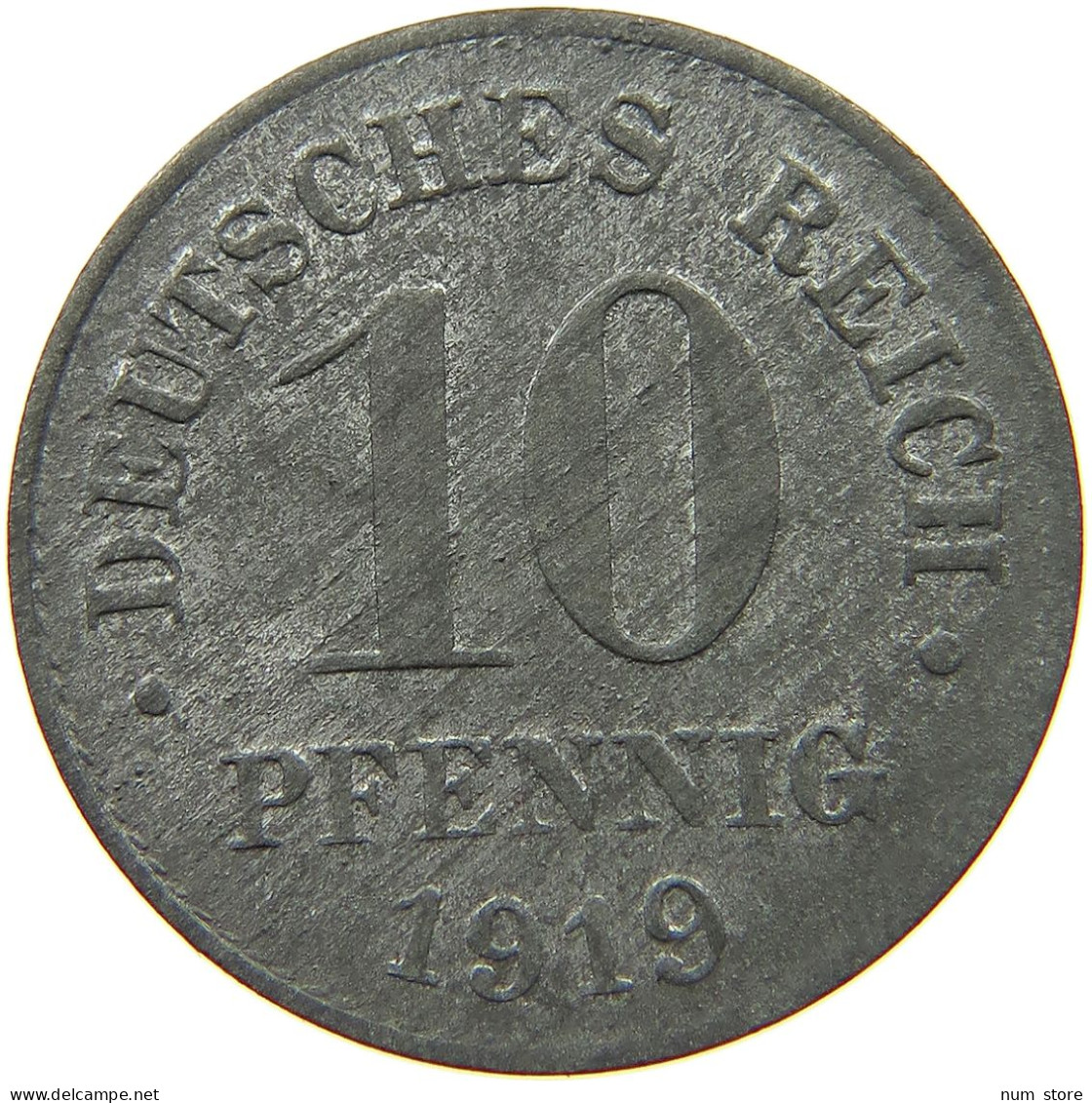 DEUTSCHES REICH 10 PFENNIG 1919  #c084 0835 - 10 Renten- & 10 Reichspfennig