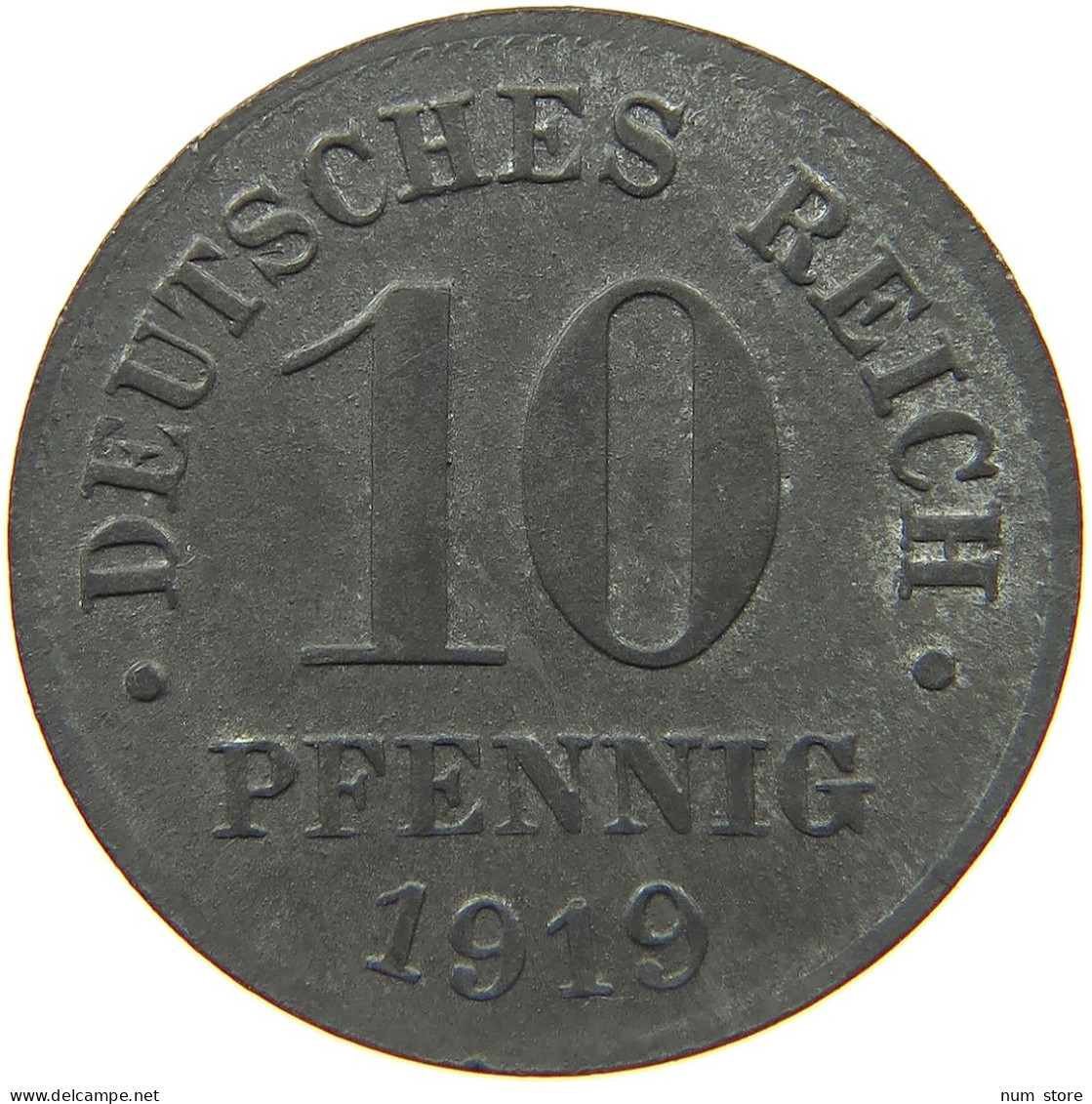 DEUTSCHES REICH 10 PFENNIG 1919  #c084 0845 - 10 Renten- & 10 Reichspfennig