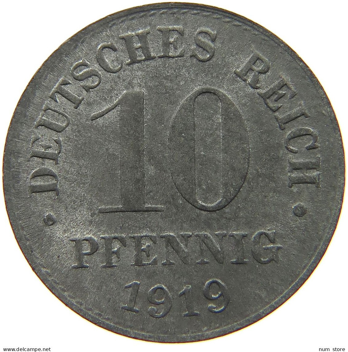 DEUTSCHES REICH 10 PFENNIG 1919  #c084 0847 - 10 Rentenpfennig & 10 Reichspfennig