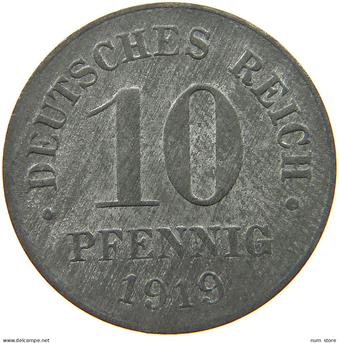 DEUTSCHES REICH 10 PFENNIG 1919  #c084 0837 - 10 Renten- & 10 Reichspfennig