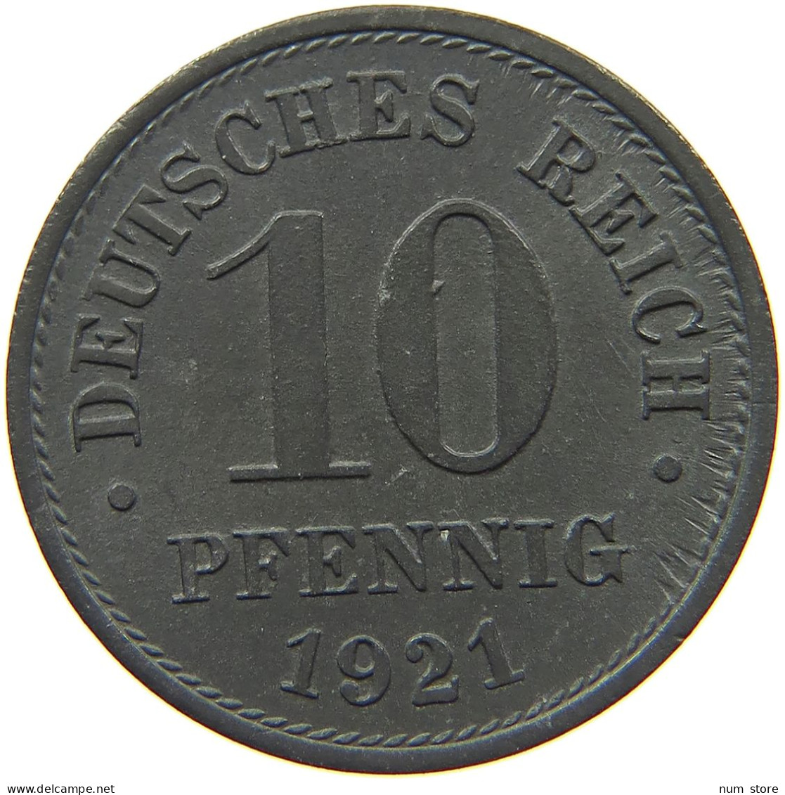 DEUTSCHES REICH 10 PFENNIG 1921  #s002 0157 - 10 Rentenpfennig & 10 Reichspfennig