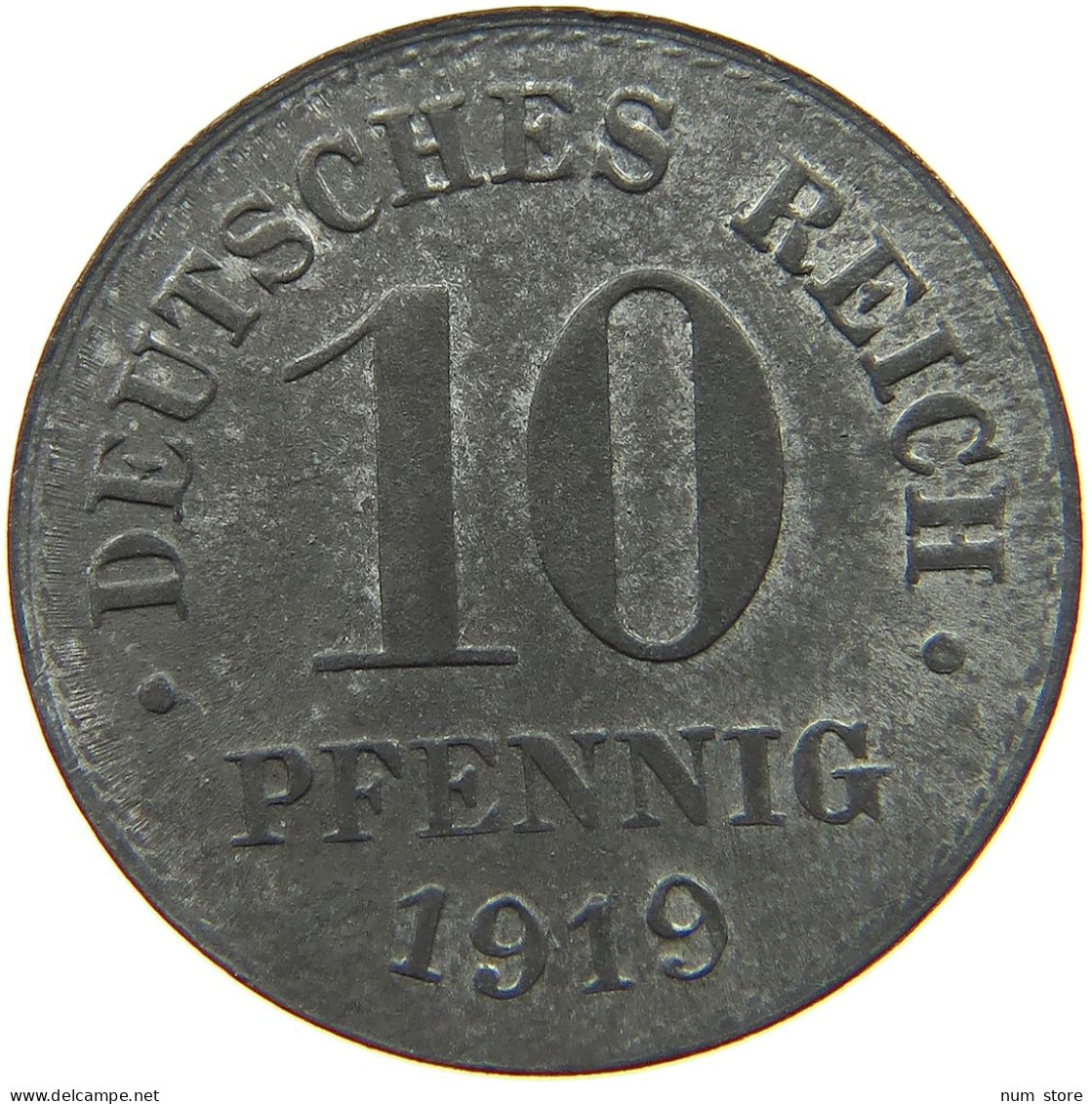 DEUTSCHES REICH 10 PFENNIG 1919  #c084 0869 - 10 Rentenpfennig & 10 Reichspfennig