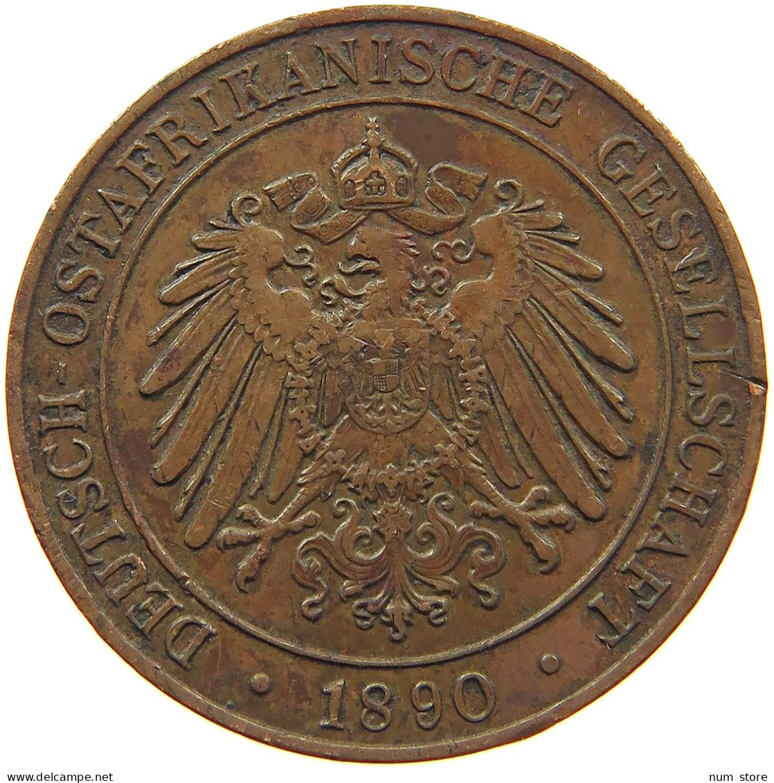 DEUTSCH OSTAFRIKA PESA 1890  #t017 0367 - Deutsch-Ostafrika