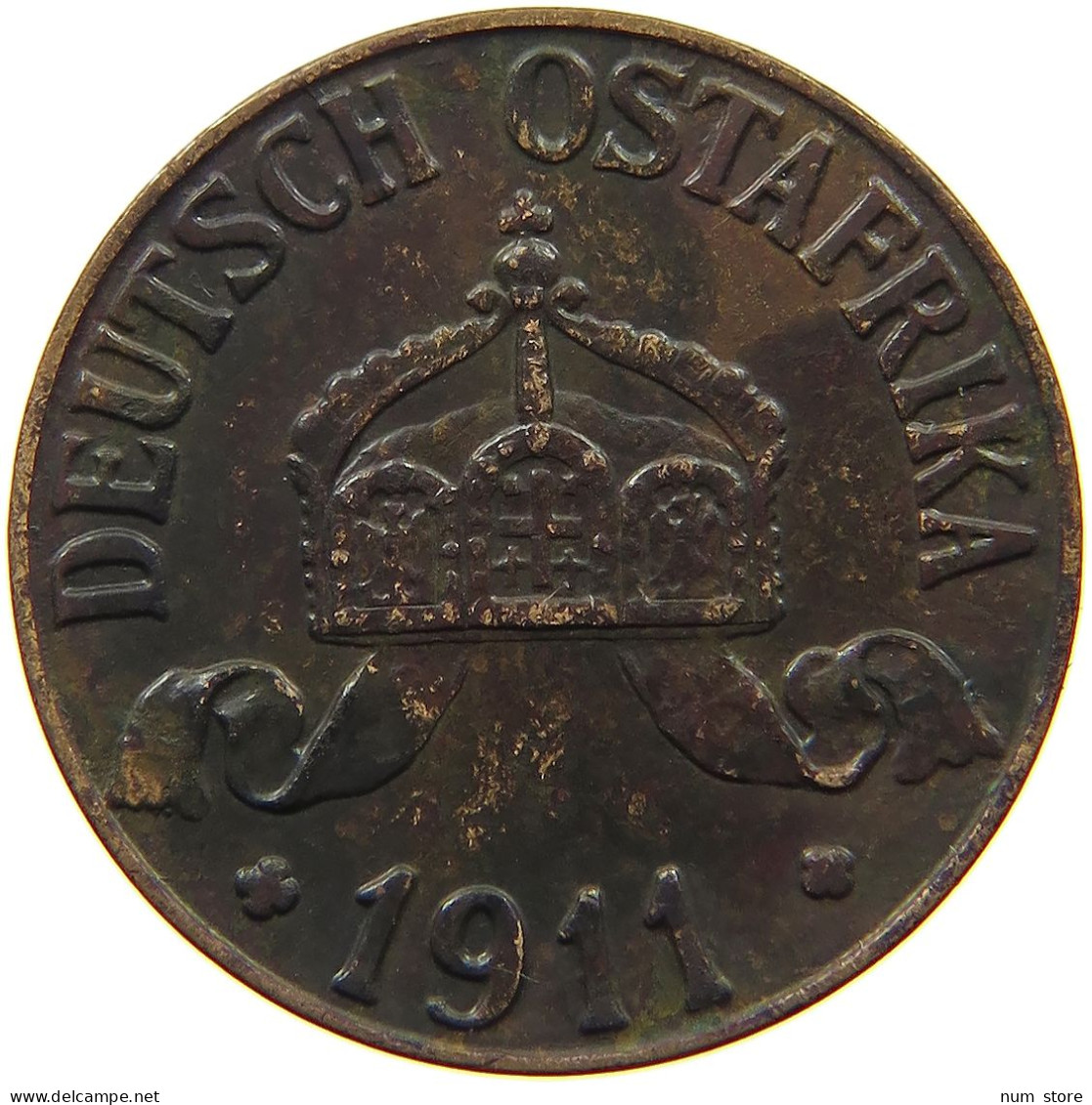 DEUTSCH OSTAFRIKA HELLER 1911 J  #a093 0543 - Duits Oost-Afrika