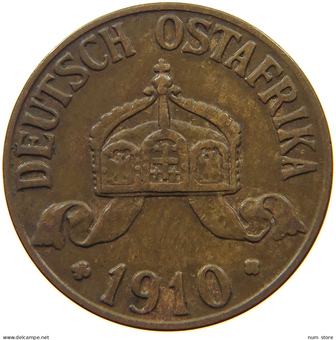 DEUTSCH OSTAFRIKA HELLER 1910 J  #a093 0561 - German East Africa