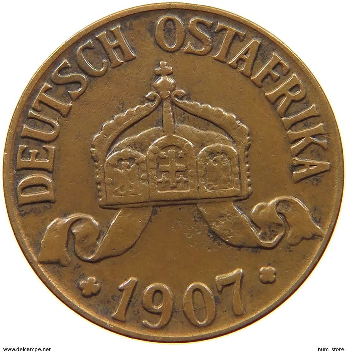 DEUTSCH OSTAFRIKA HELLER 1907 J  #a093 0553 - Deutsch-Ostafrika