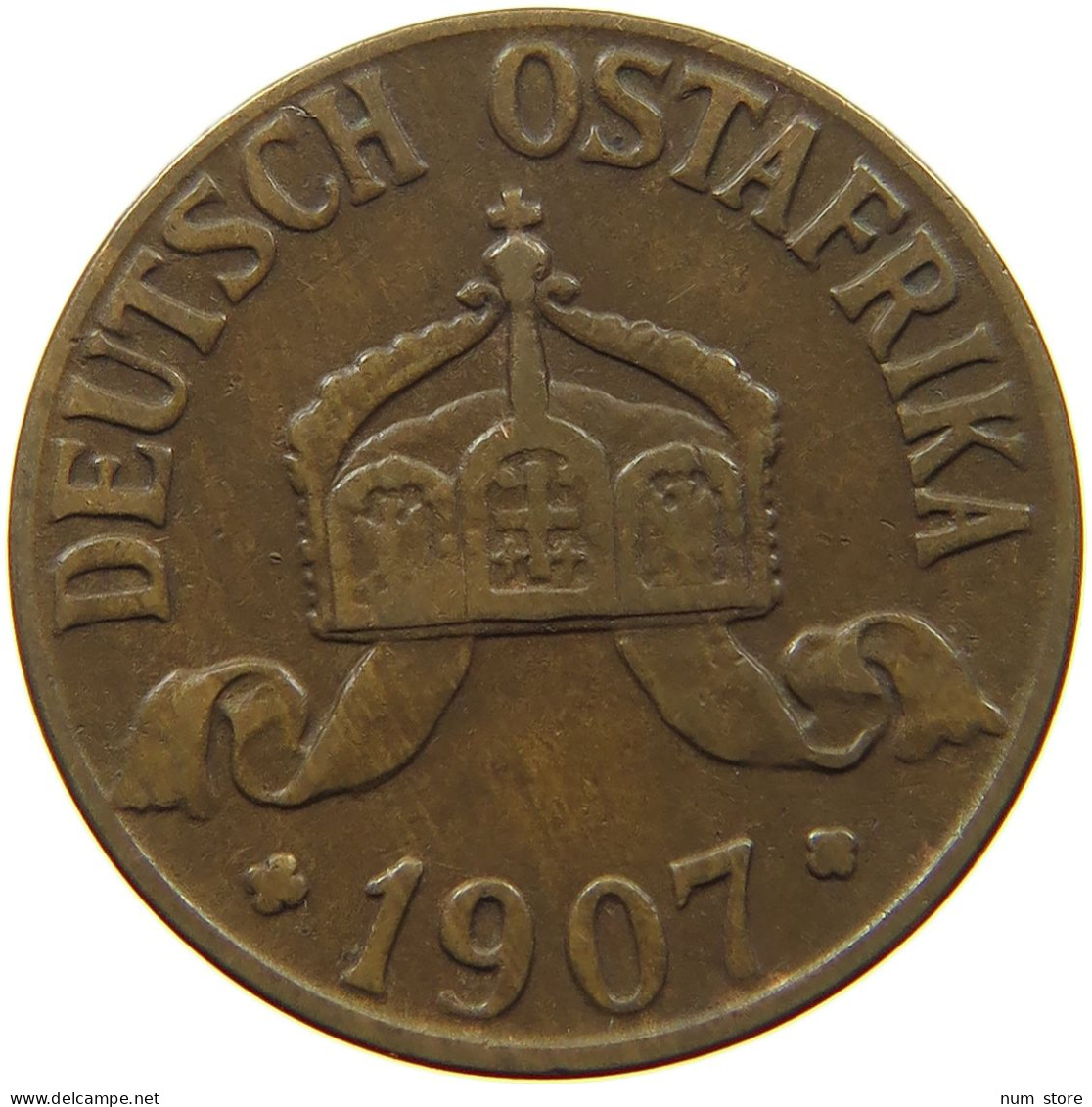 DEUTSCH OSTAFRIKA HELLER 1907 J  #a093 0565 - Deutsch-Ostafrika