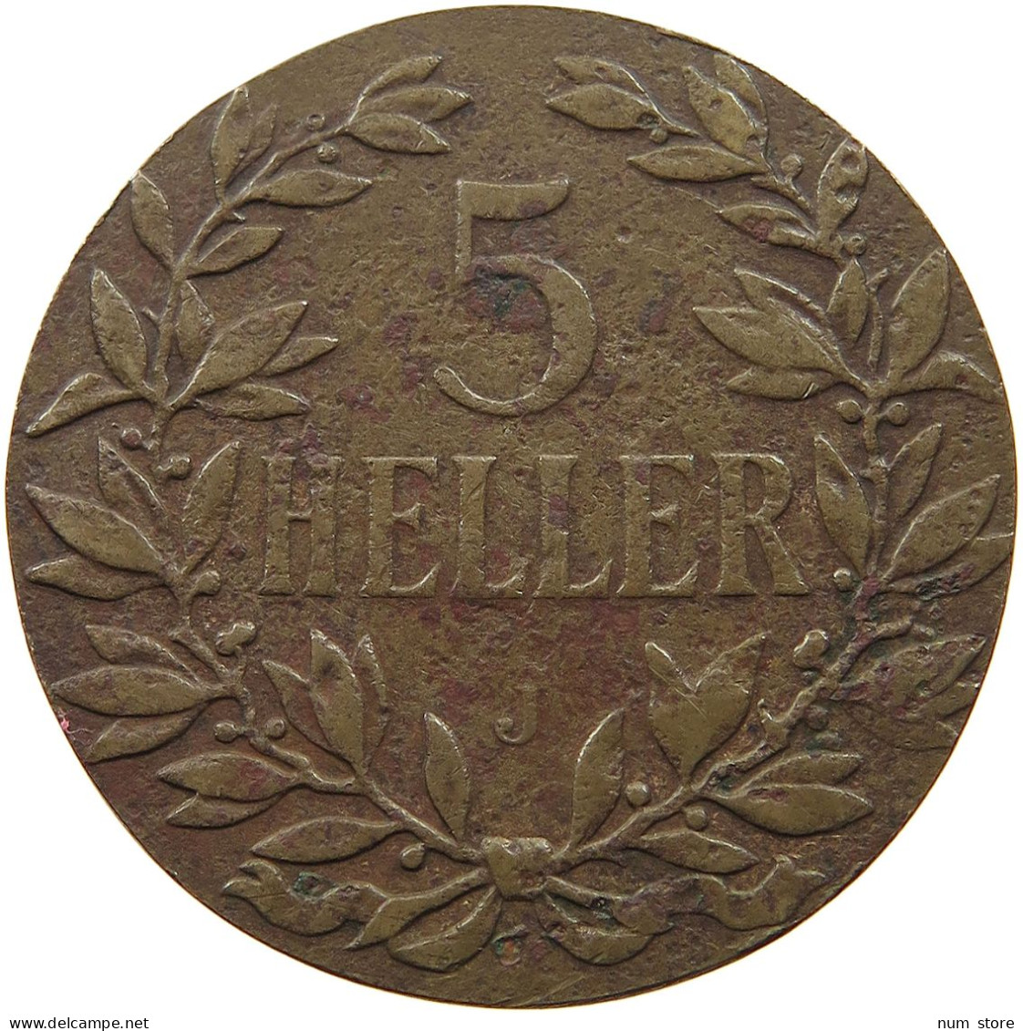 Deutsch Ostafrika DOA 5 HELLER 1909 J 5 HELLER 1909 MINTING ERROR STRUCK ON 32 MM PLANCHET #t064 0055 - German East Africa