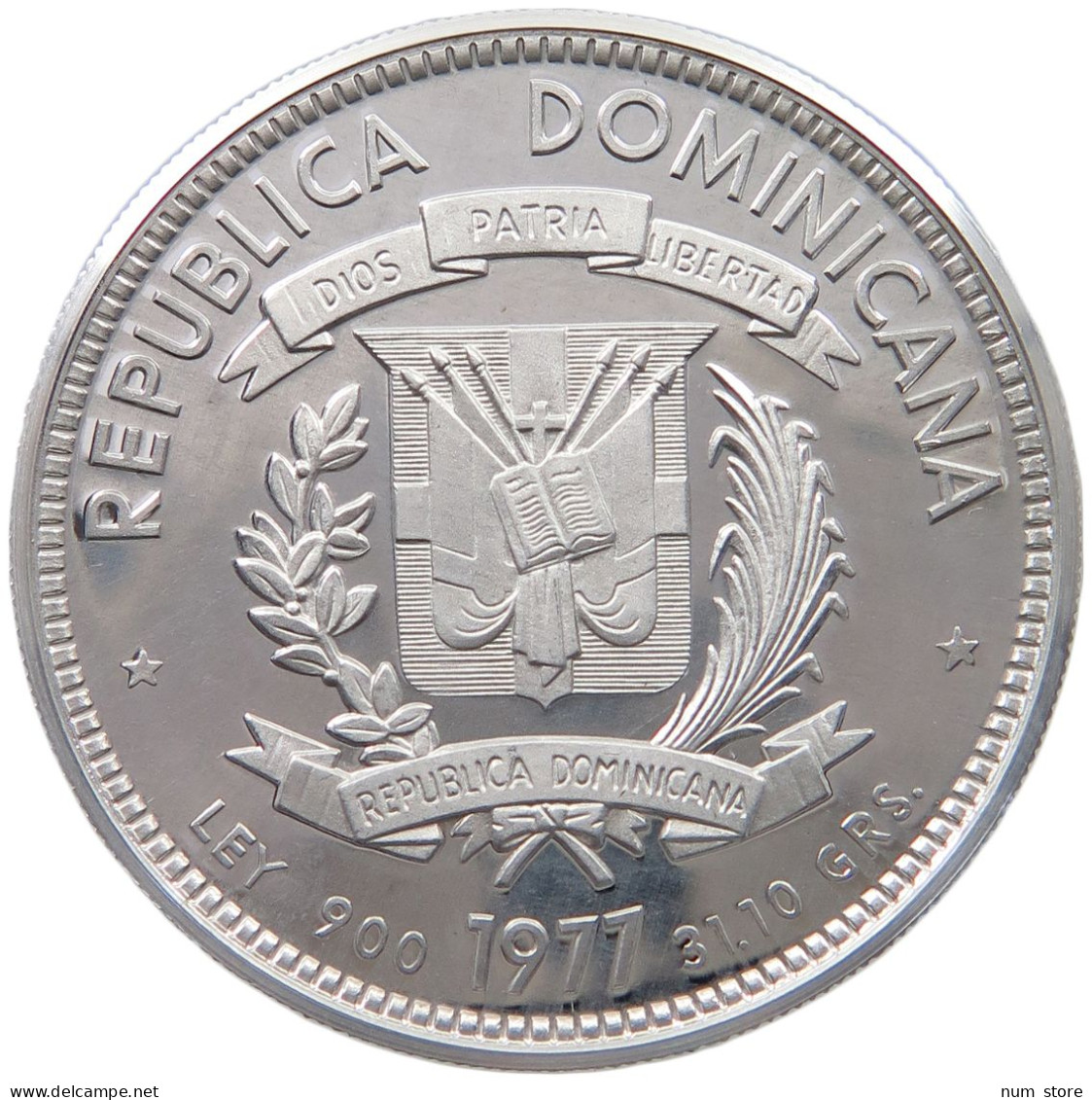 DOMINICAN REPUBLIC 200 PESOS 1977 DOMINICAN REPUBLIC 200 PESOS 1977 ALUMINIUM PATTERN #t084 0095 - Dominikanische Rep.