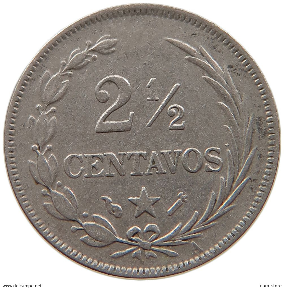 DOMINICAN REPUBLIC 2 1/2 CENTAVOS 1888  #t162 0421 - Dominikanische Rep.