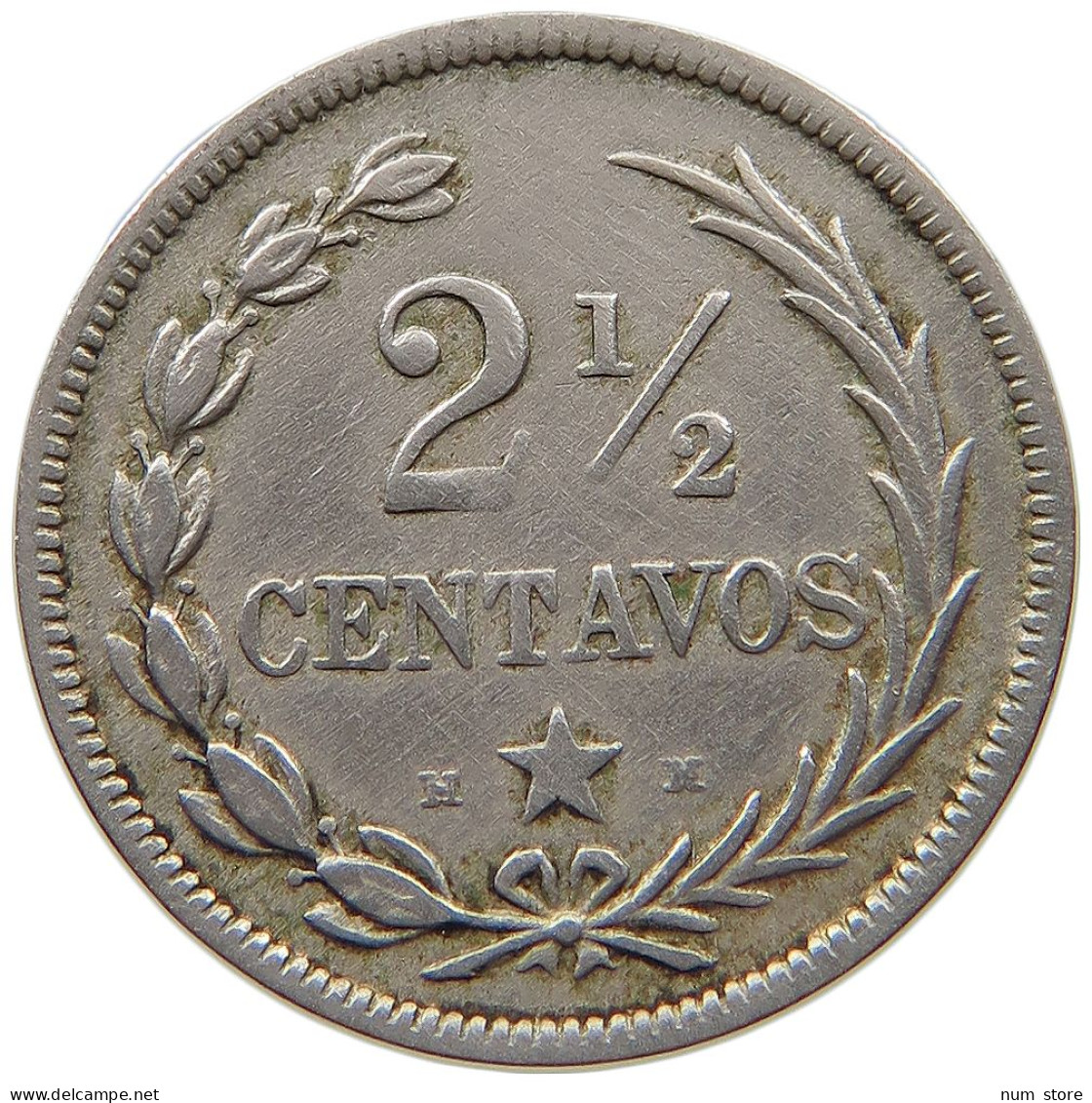 DOMINICAN REPUBLIC 2 1/2 CENTAVOS 1888  #t095 0667 - Dominicana