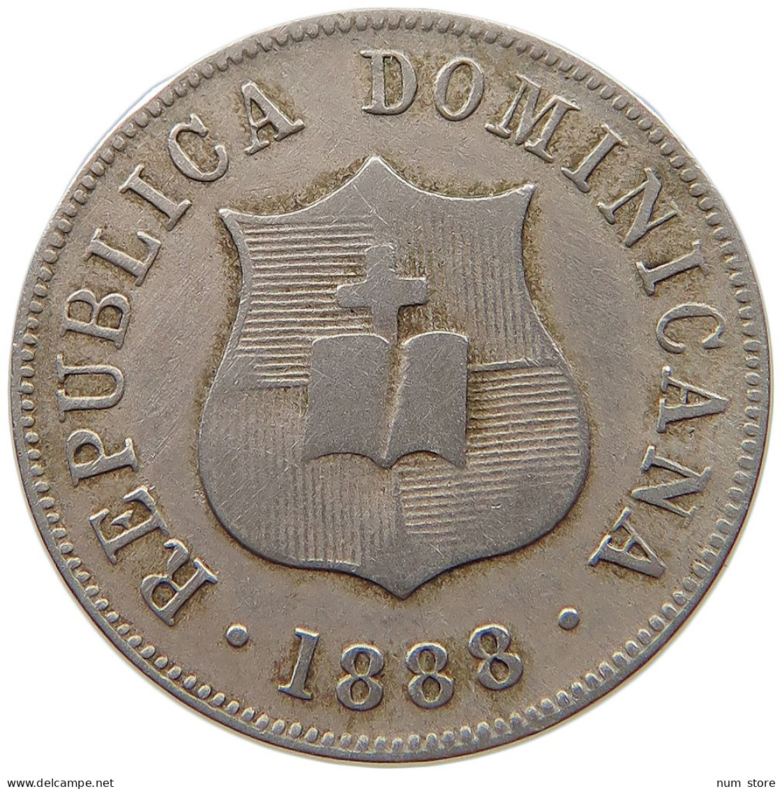 DOMINICAN REPUBLIC 2 1/2 CENTAVOS 1888  #t095 0667 - Dominicana