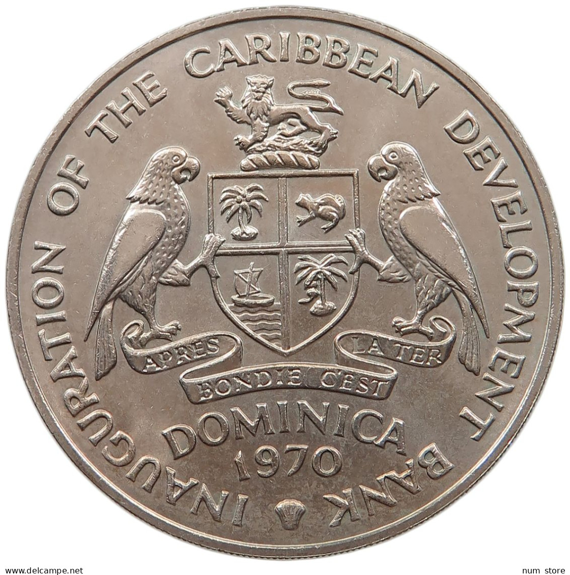 DOMINICA 4 DOLLARS 1970  #t162 0553 - Dominicaine