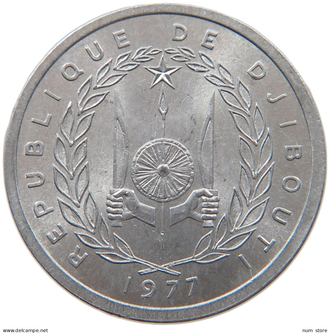 DJIBOUTI 2 FRANCS 1977  #s019 0101 - Gibuti