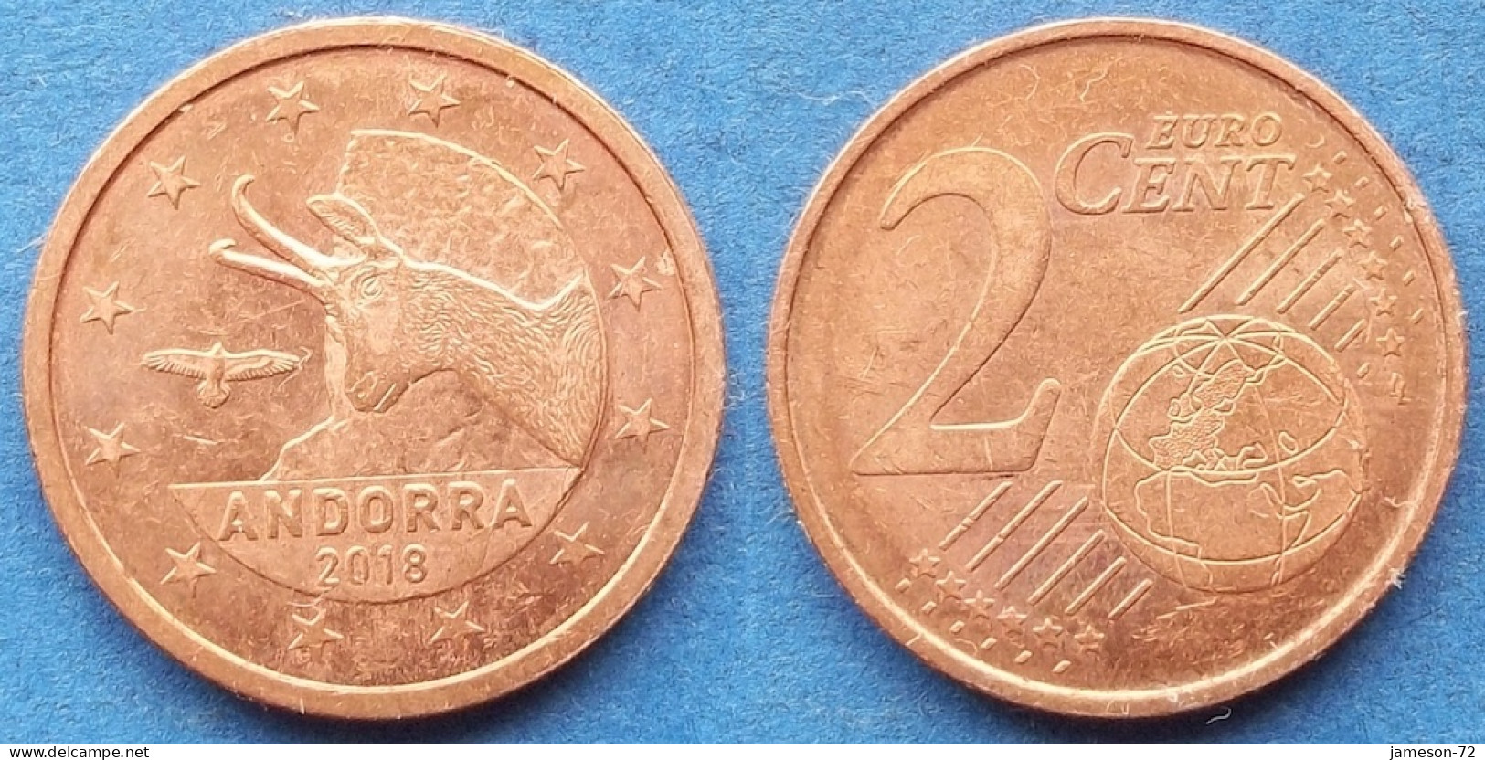 ANDORRA - 2 Euro Cents 2018 "Bearded Vulture And Pyrenean Chamois" KM# 521 Euro Currency - Edelweiss Coins - Andorra