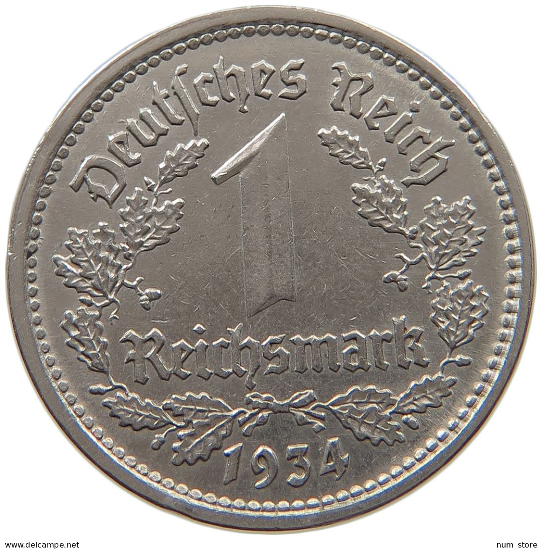 DRITTES REICH MARK 1934 G J.354 #a046 0147 - 1 Reichsmark