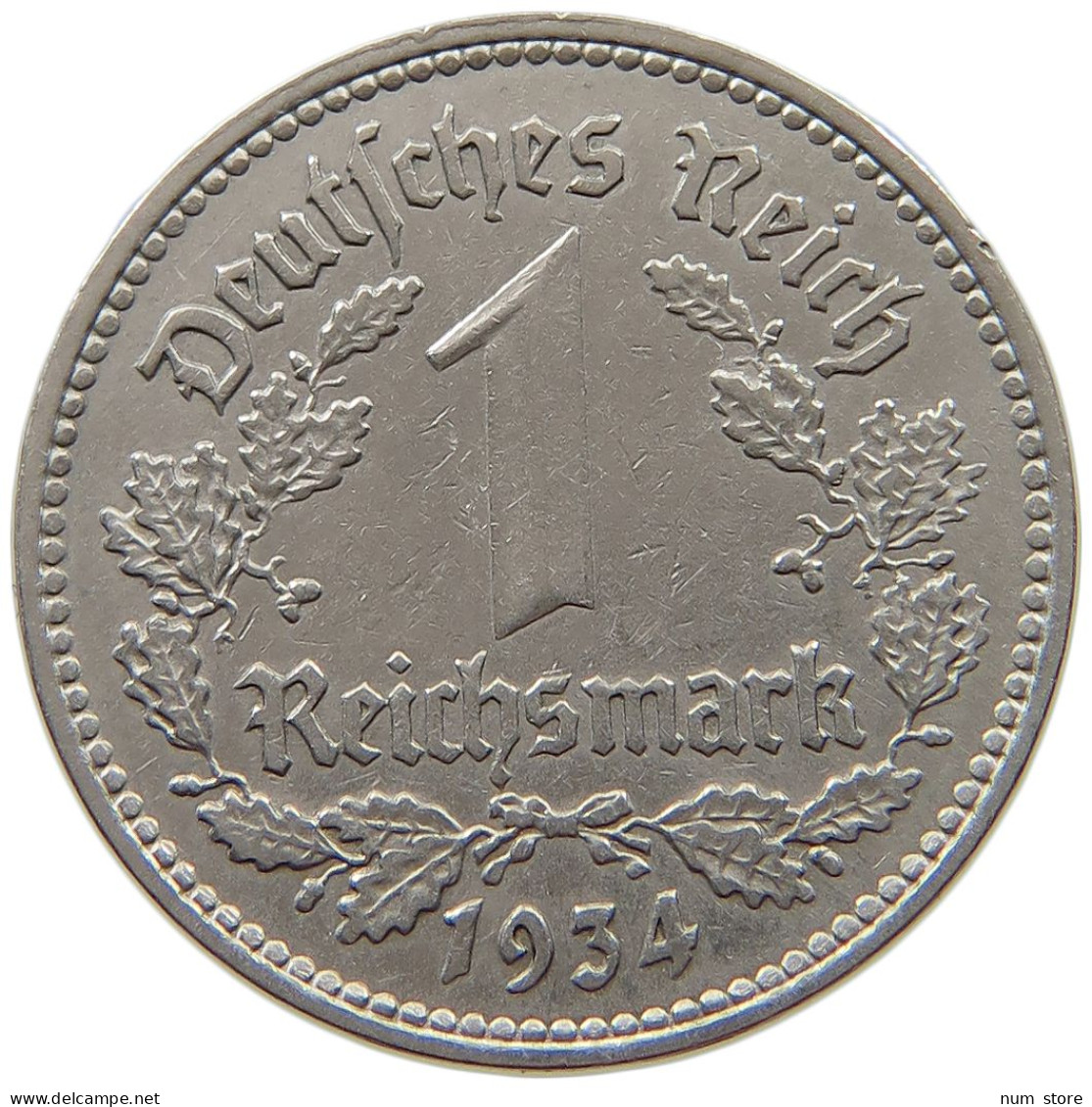DRITTES REICH MARK 1934 J J.354 #a015 0831 - 1 Reichsmark