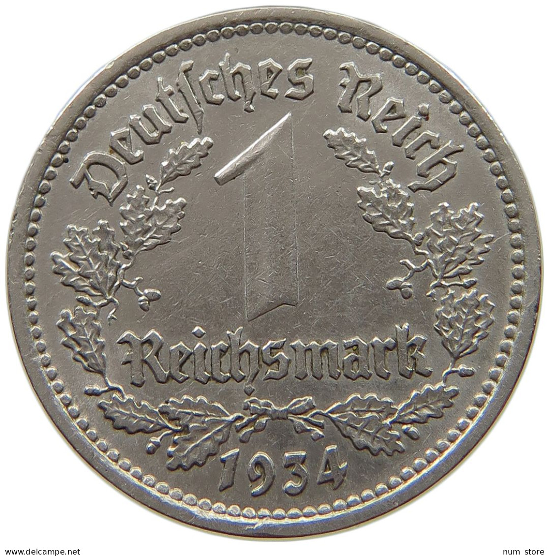 DRITTES REICH MARK 1934 G J.354 #a043 0401 - 1 Reichsmark