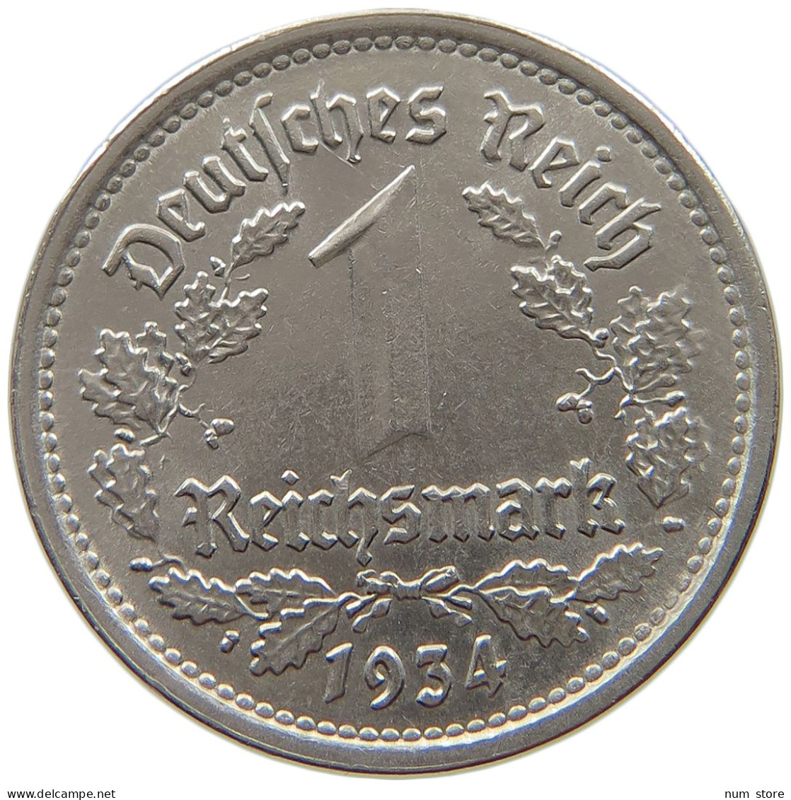 DRITTES REICH MARK 1934 G J.354 #a043 0399 - 1 Reichsmark