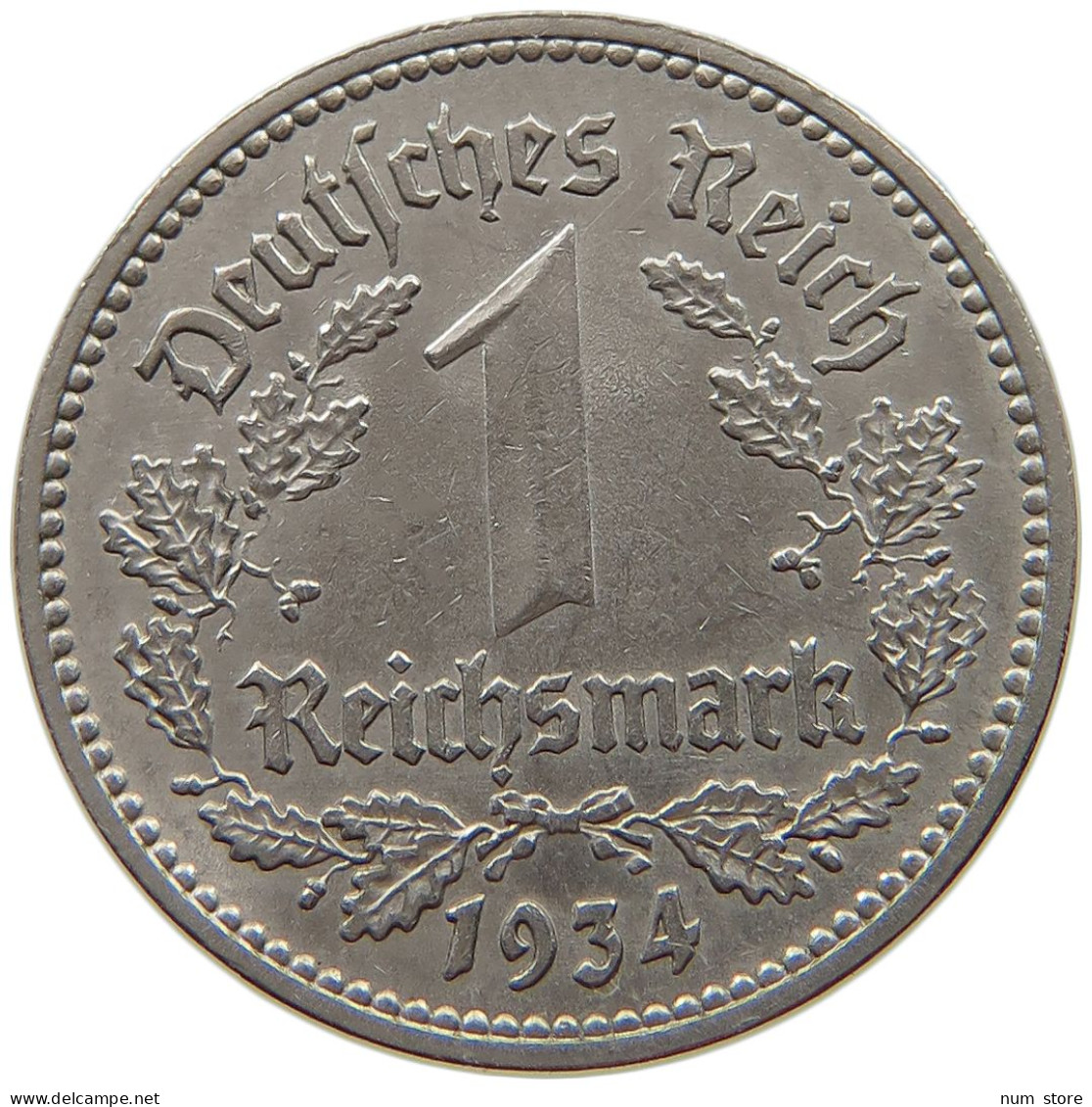 DRITTES REICH MARK 1934 F J.354 #a043 0463 - 1 Reichsmark