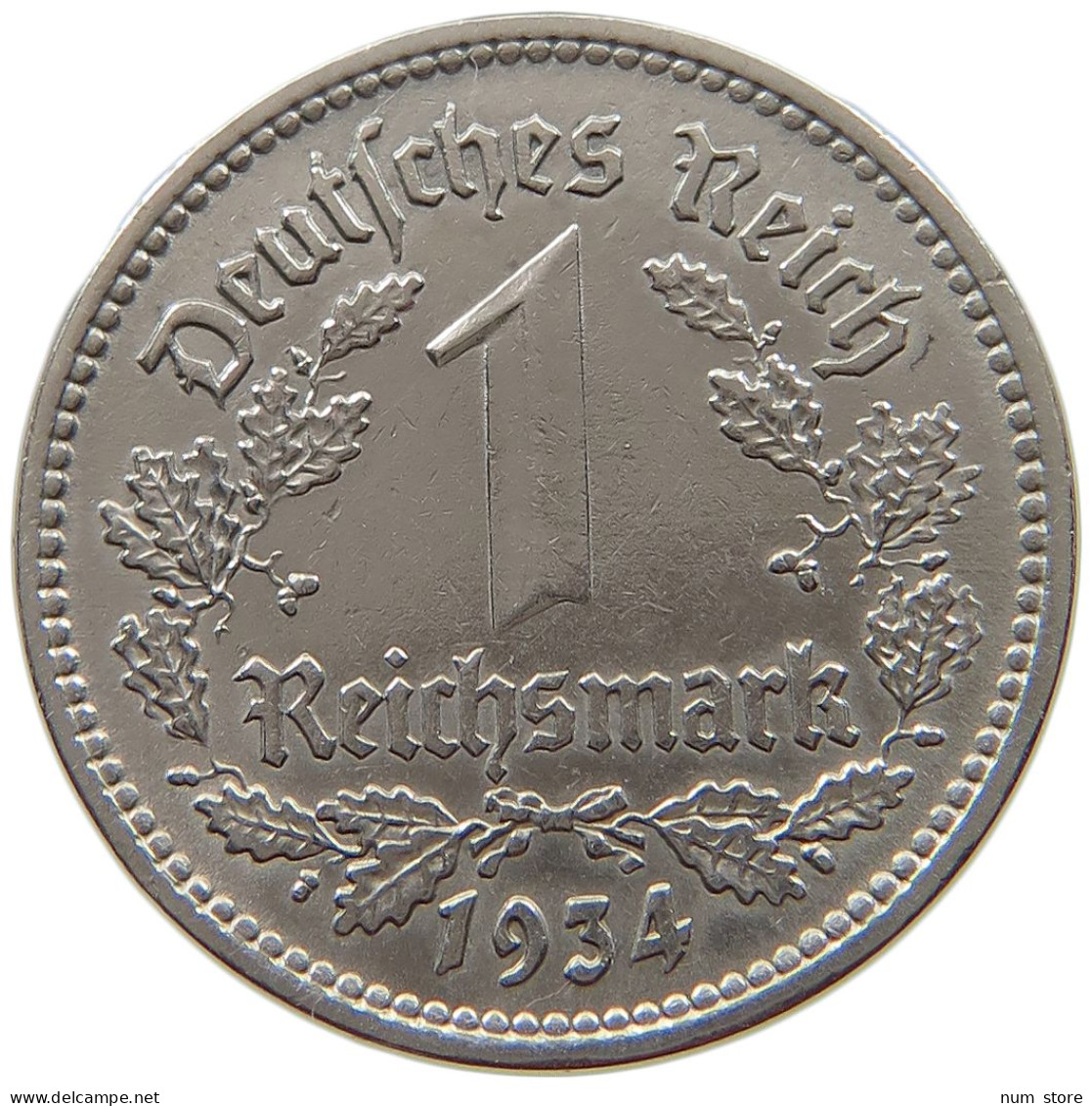 DRITTES REICH MARK 1934 F J.354 #a015 0597 - 1 Reichsmark