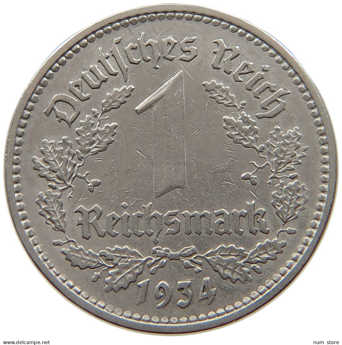 DRITTES REICH MARK 1934 F J.354 #a018 0239 - 1 Reichsmark