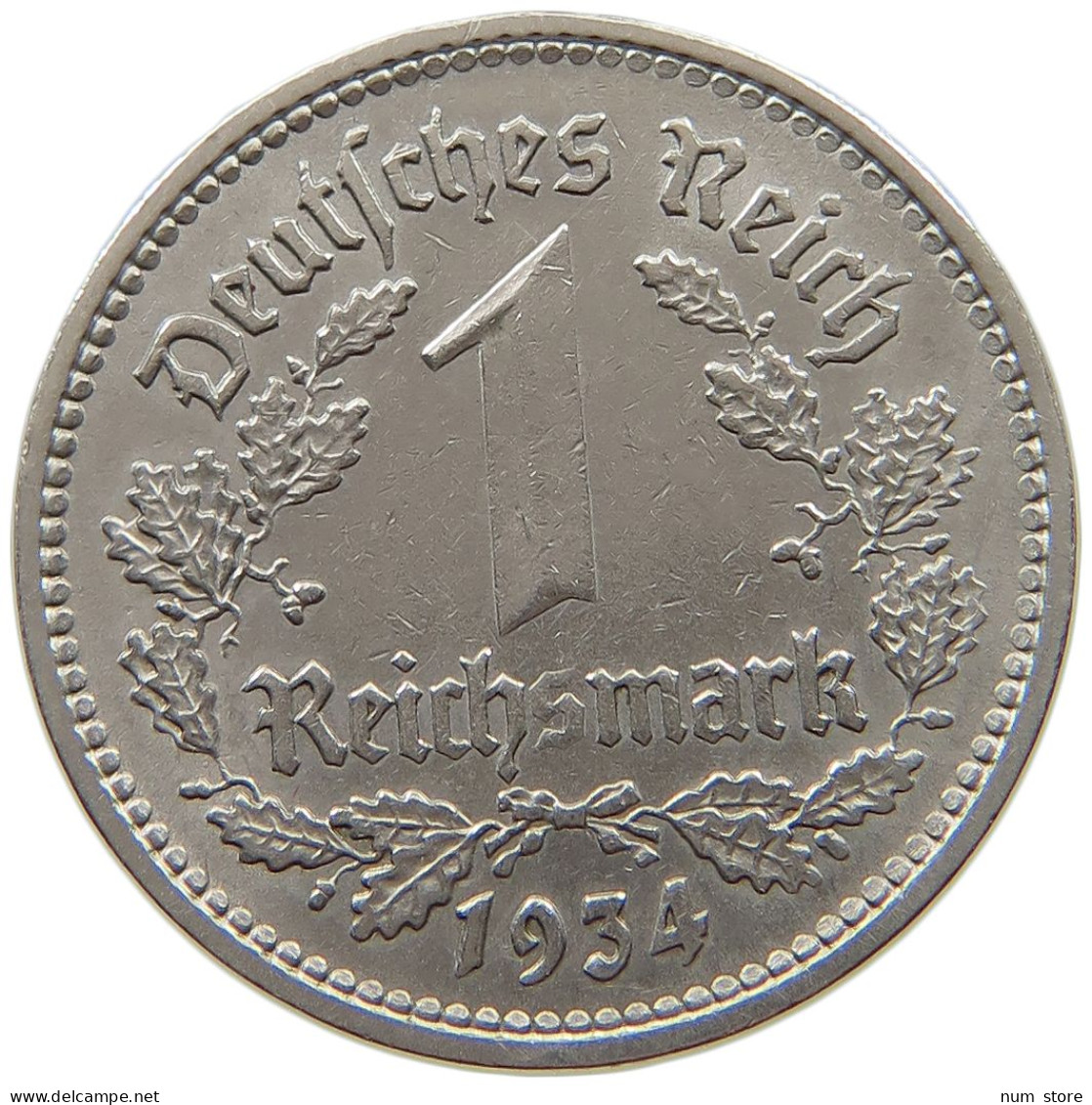 DRITTES REICH MARK 1934 F J.354 #a015 0599 - 1 Reichsmark