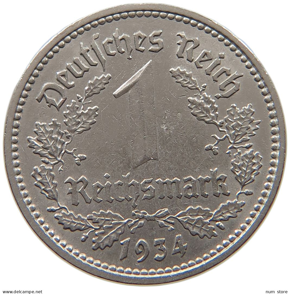 DRITTES REICH MARK 1934 E J.354 #a046 0161 - 1 Reichsmark
