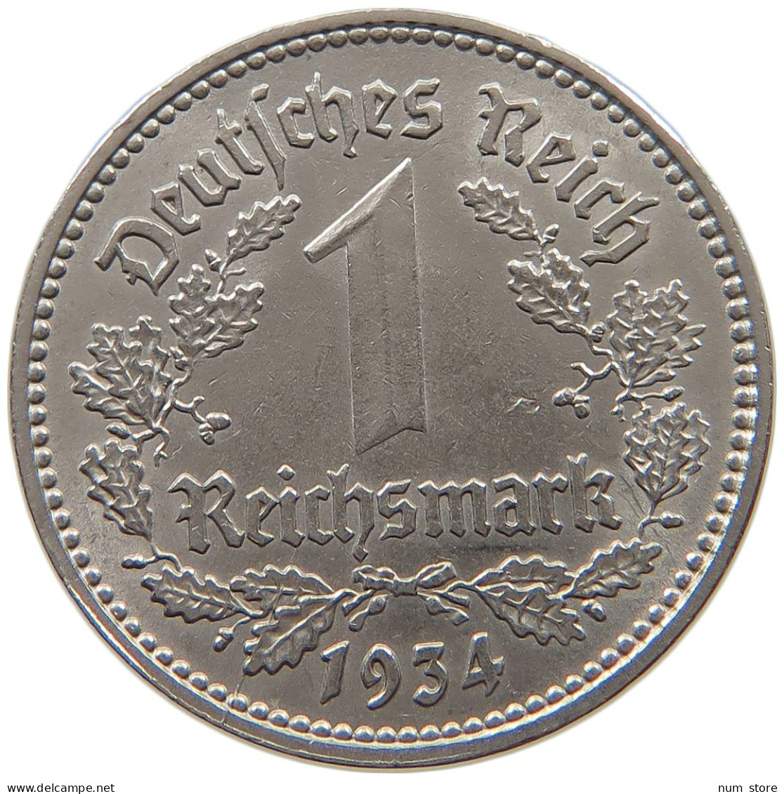 DRITTES REICH MARK 1934 E J.354 #a046 0139 - 1 Reichsmark