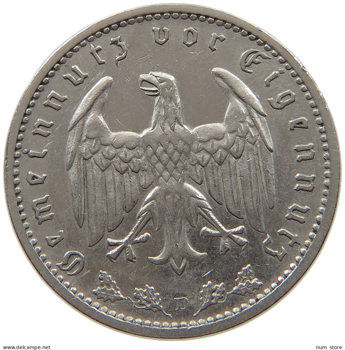 DRITTES REICH MARK 1934 D J.354 #a043 0439 - 1 Reichsmark