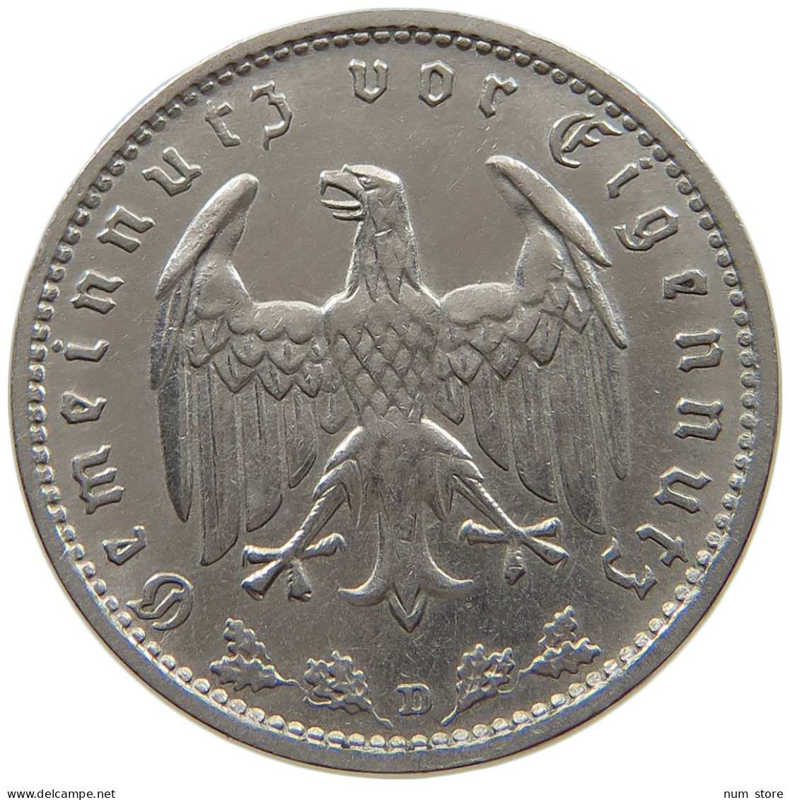 DRITTES REICH MARK 1934 D J.354 #a043 0413 - 1 Reichsmark