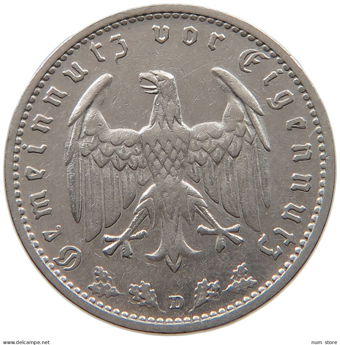 DRITTES REICH MARK 1934 D J.354 #a034 0411 - 1 Reichsmark