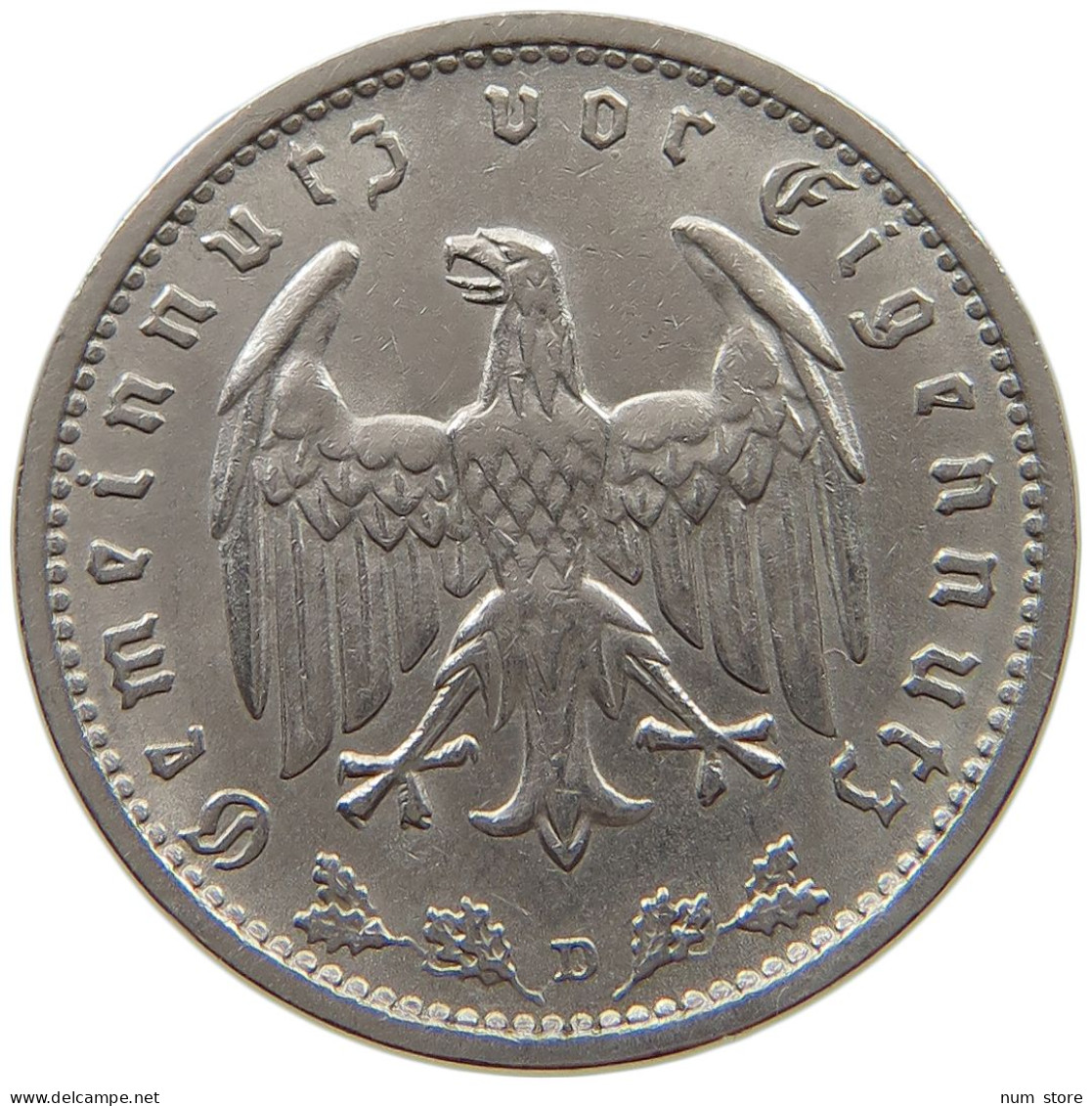 DRITTES REICH MARK 1934 D J.354 #a043 0407 - 1 Reichsmark