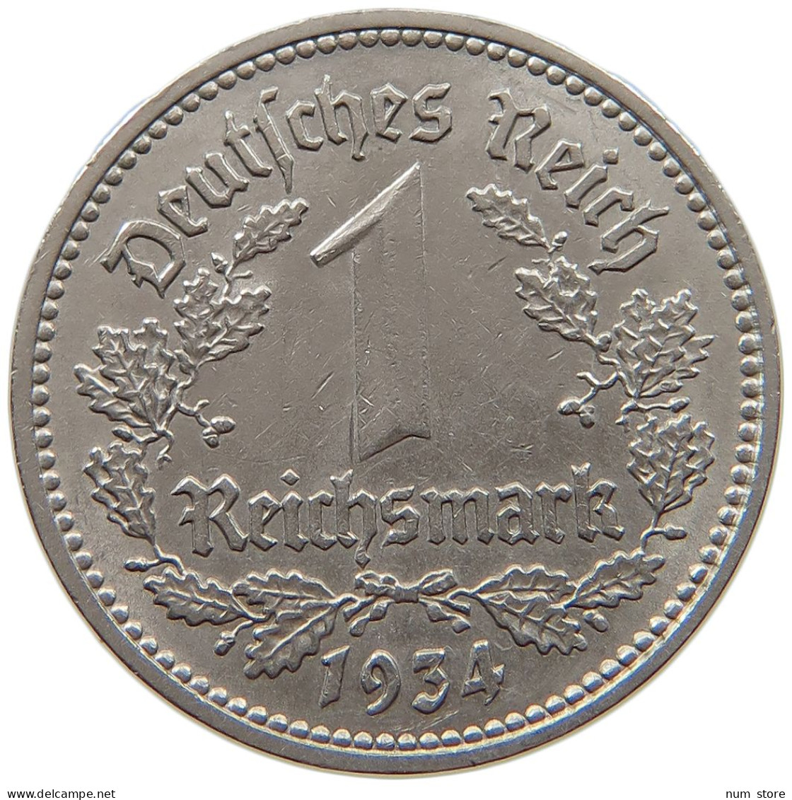 DRITTES REICH MARK 1934 D J.354 #a017 0043 - 1 Reichsmark