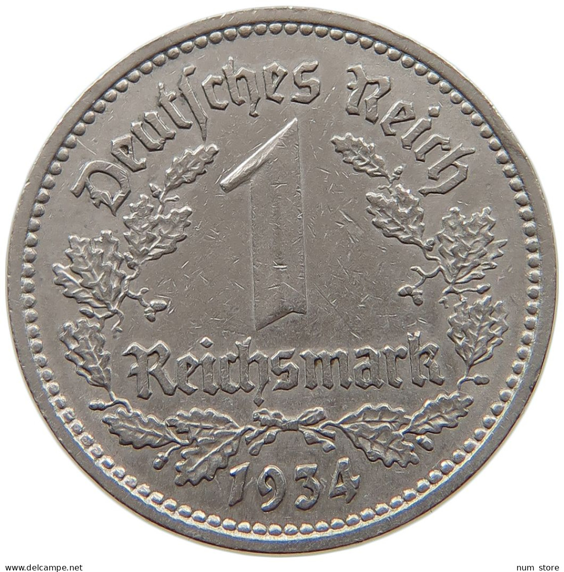 DRITTES REICH MARK 1934 D J.354 #a017 0035 - 1 Reichsmark