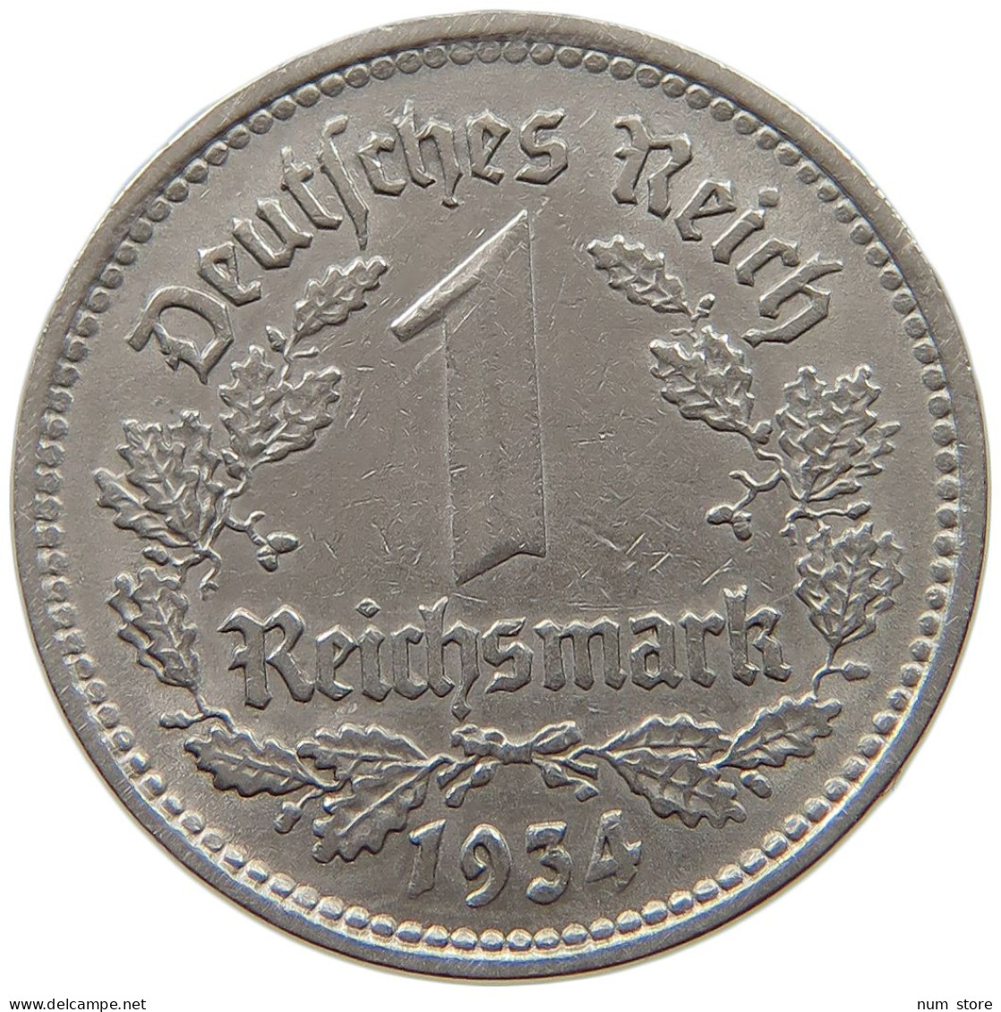 DRITTES REICH MARK 1934 D J.354 #a015 0805 - 1 Reichsmark