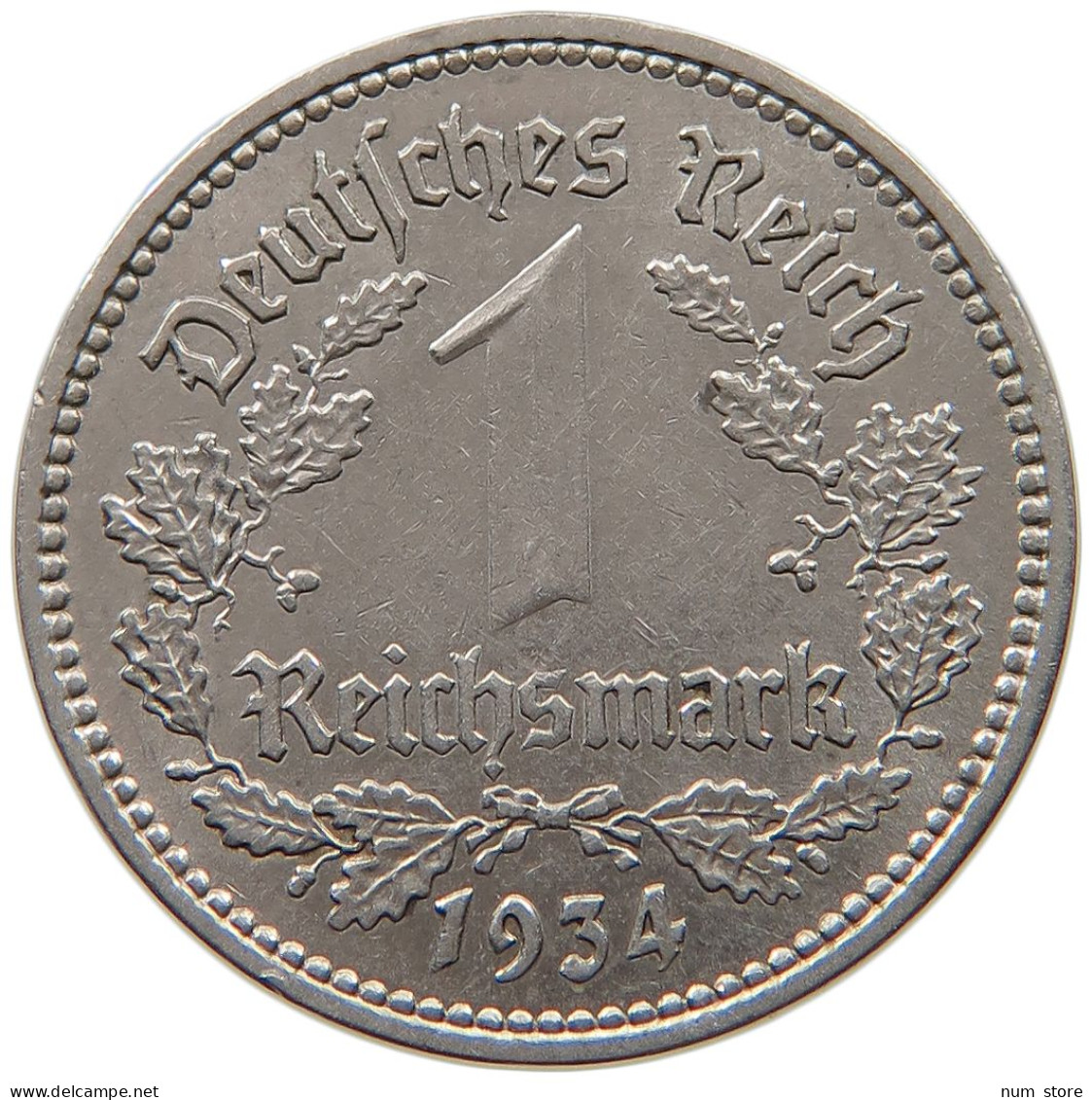 DRITTES REICH MARK 1934 A J.354 #a034 0407 - 1 Reichsmark