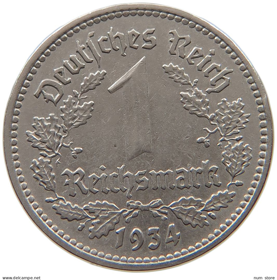 DRITTES REICH MARK 1934 A J.354 #a046 0195 - 1 Reichsmark