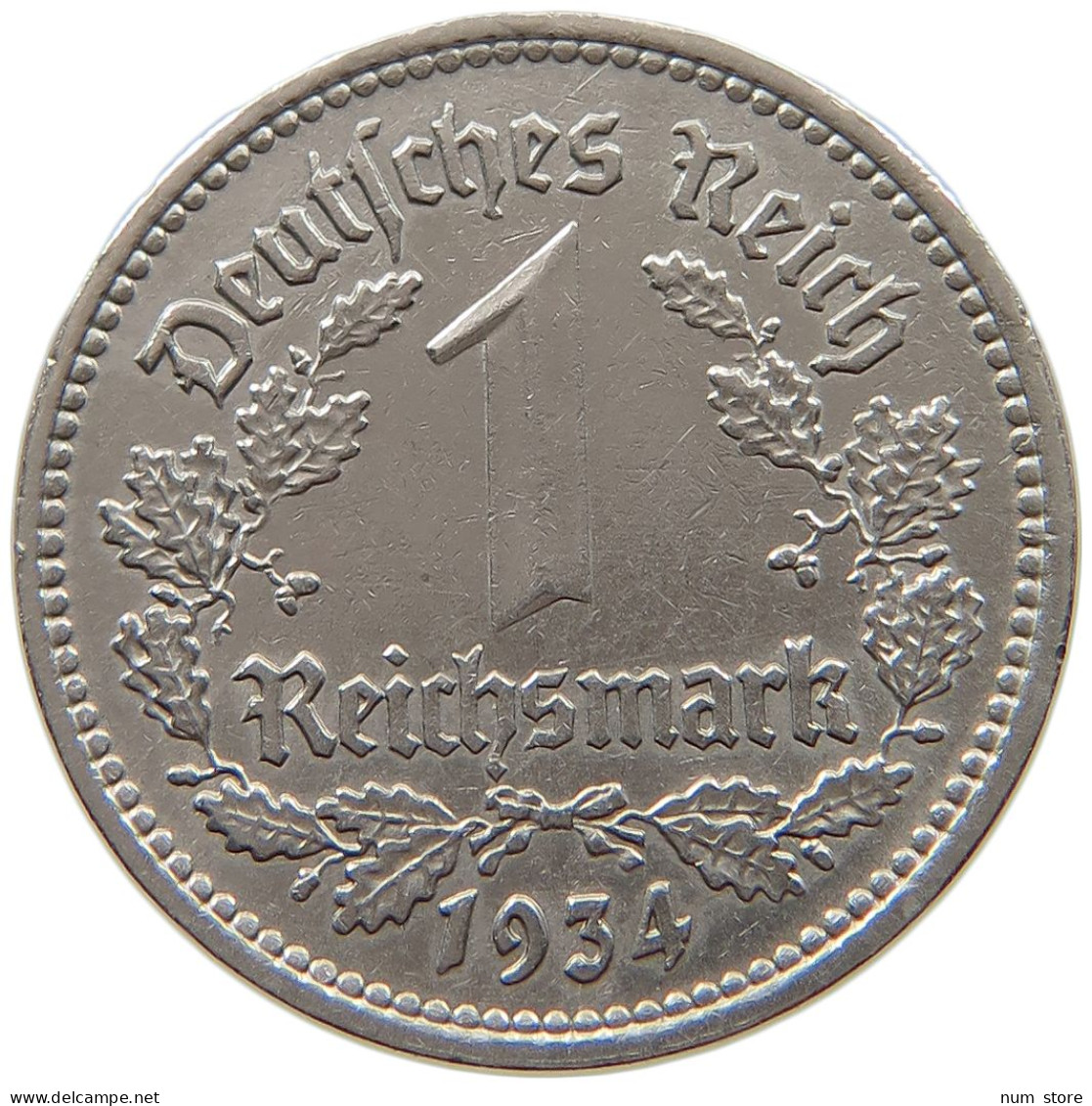 DRITTES REICH MARK 1934 A J.354 #a017 0073 - 1 Reichsmark