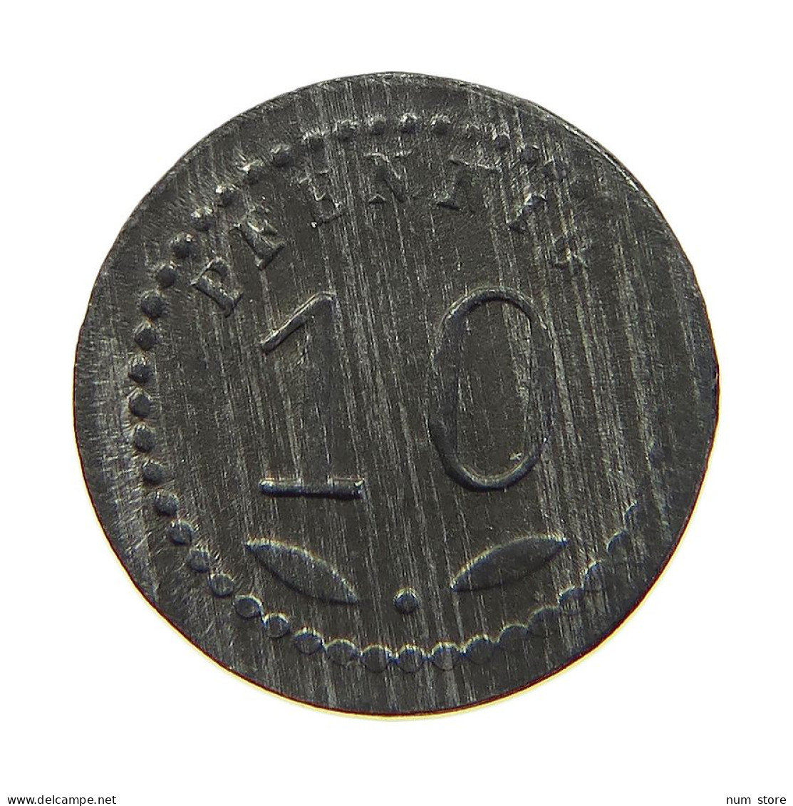 DRITTES REICH JETON  SPIEL MARKE 10 PFENNIG #a006 0889 - Otros & Sin Clasificación