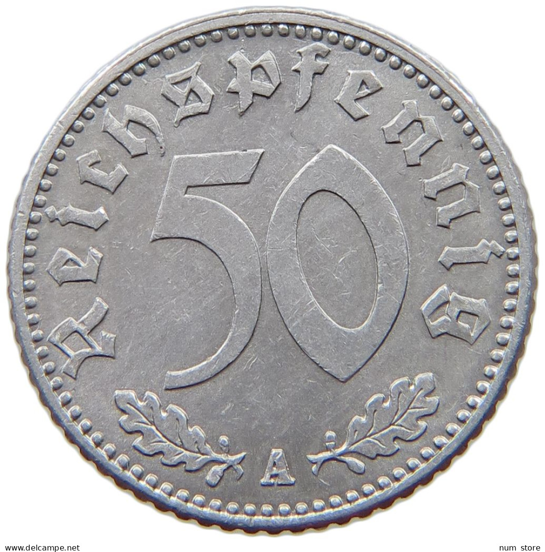 DRITTES REICH 50 PFENNIG 1943 A  #a021 0799 - 50 Reichspfennig