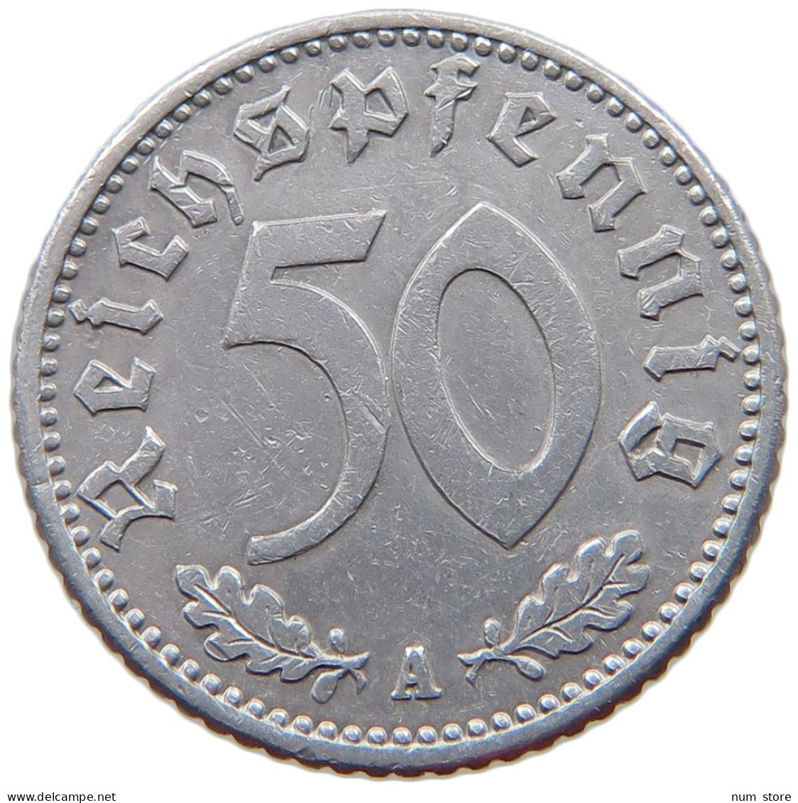 DRITTES REICH 50 PFENNIG 1942 A  #a021 0797 - 50 Reichspfennig