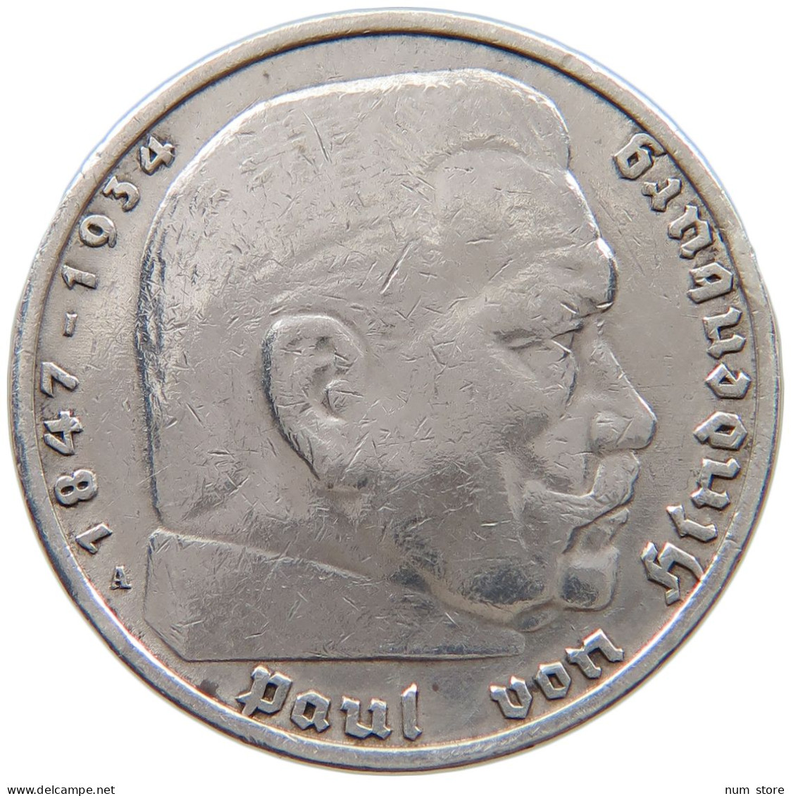 DRITTES REICH 5 MARK 1936 A  #a052 0091 - 5 Reichsmark