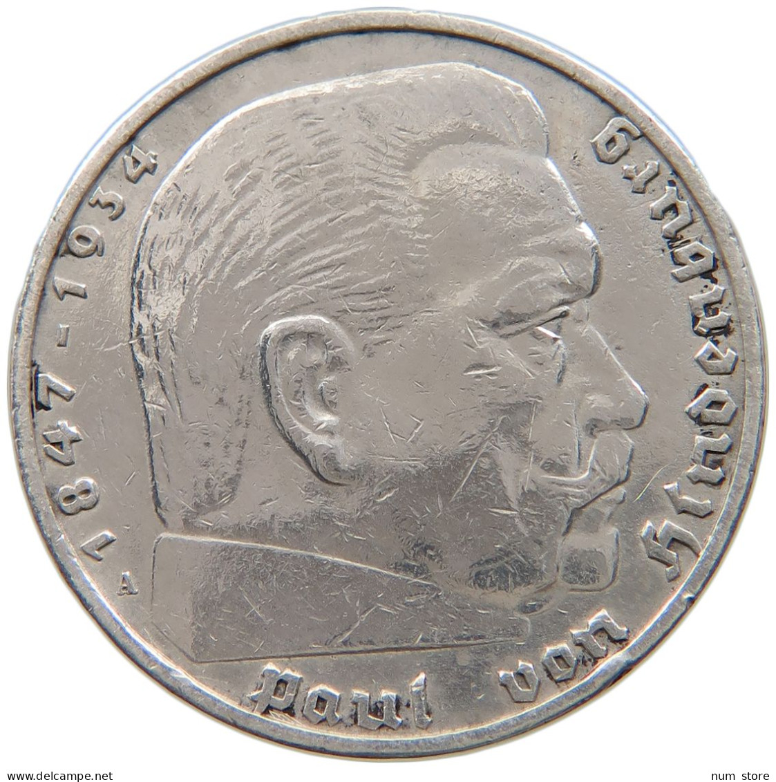 DRITTES REICH 5 MARK 1936 A  #a048 0359 - 5 Reichsmark