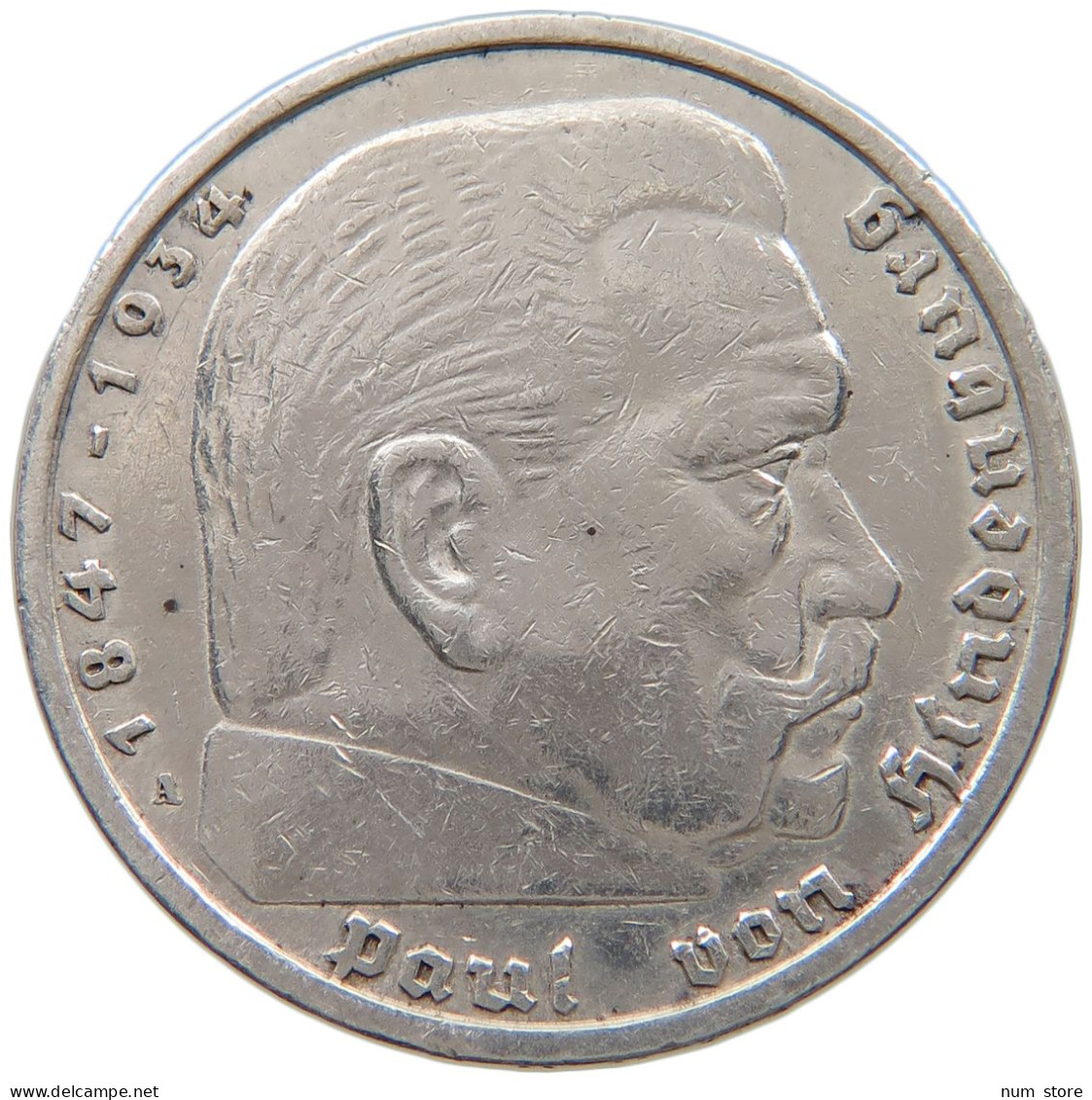 DRITTES REICH 5 MARK 1936 A  #a048 0393 - 5 Reichsmark