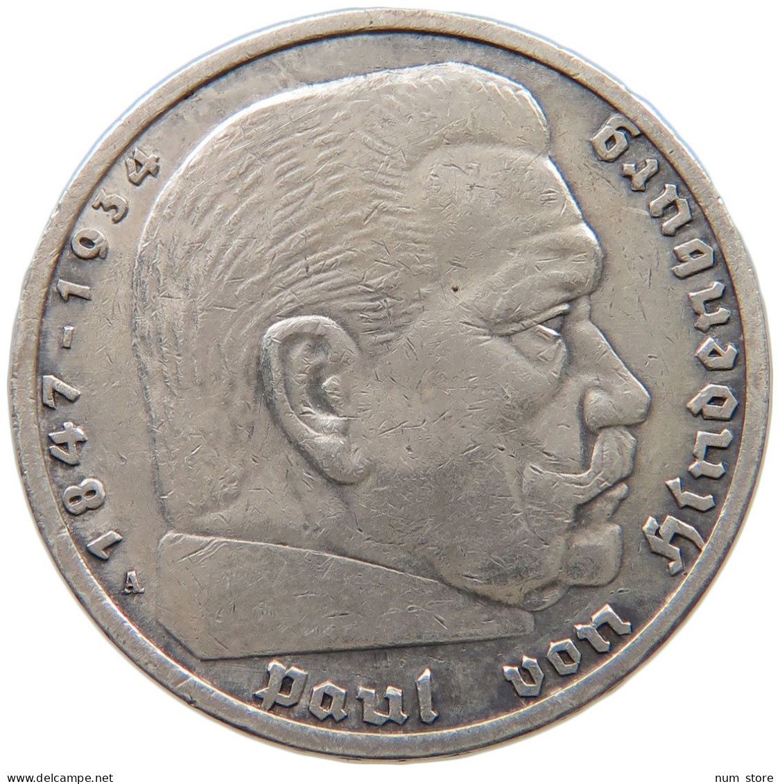 DRITTES REICH 5 MARK 1936 A  #a048 0395 - 5 Reichsmark